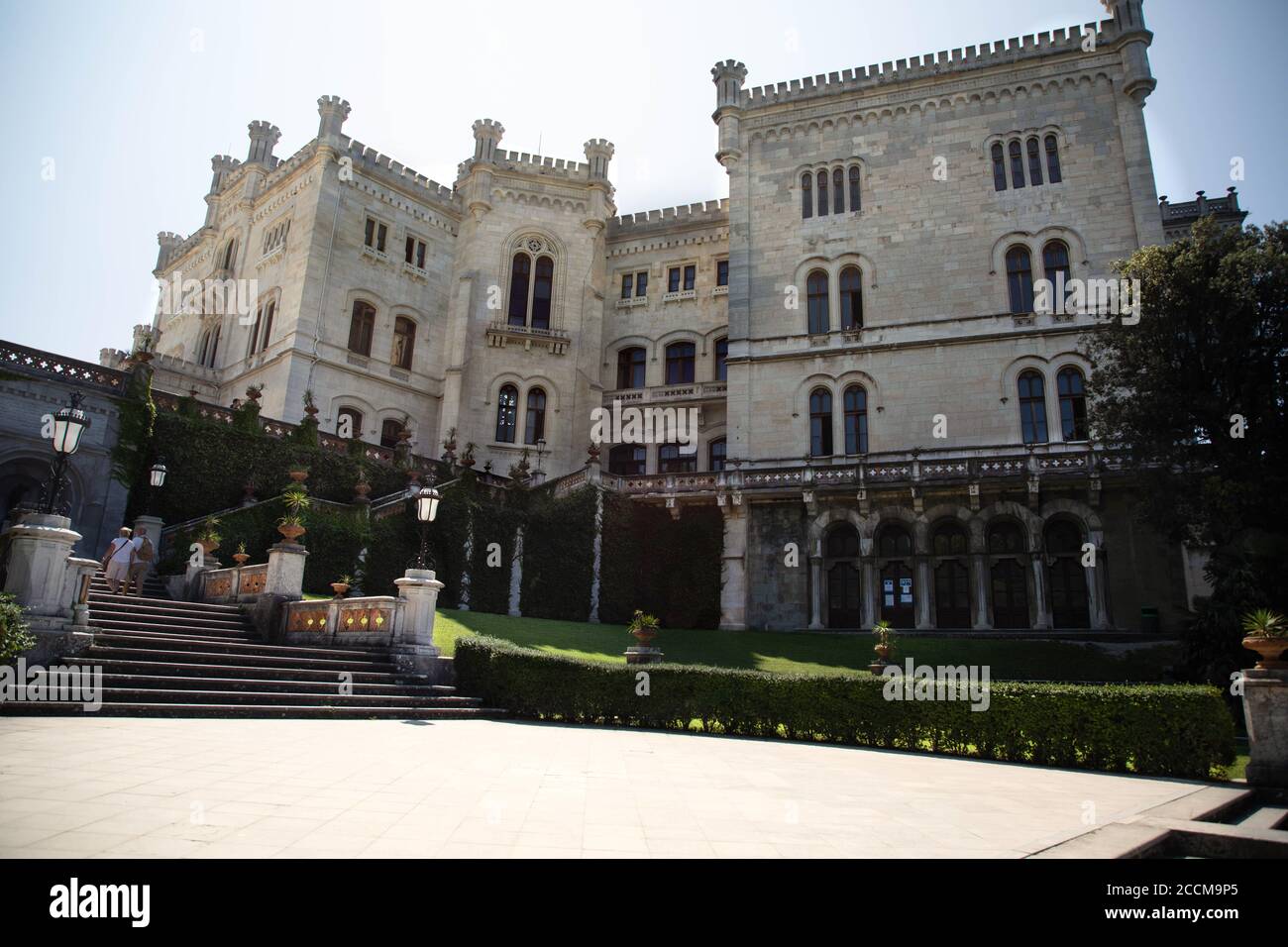 Miramare Castle at Trieste-Point to interest and tourist visit Stock Photo