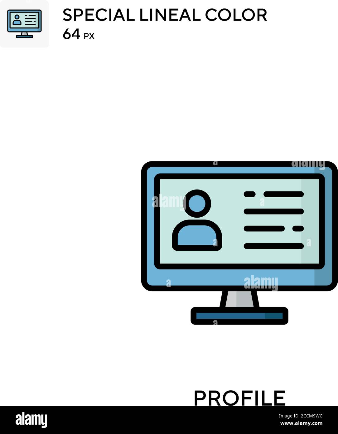 Profile Special lineal color icon. Illustration symbol design template ...