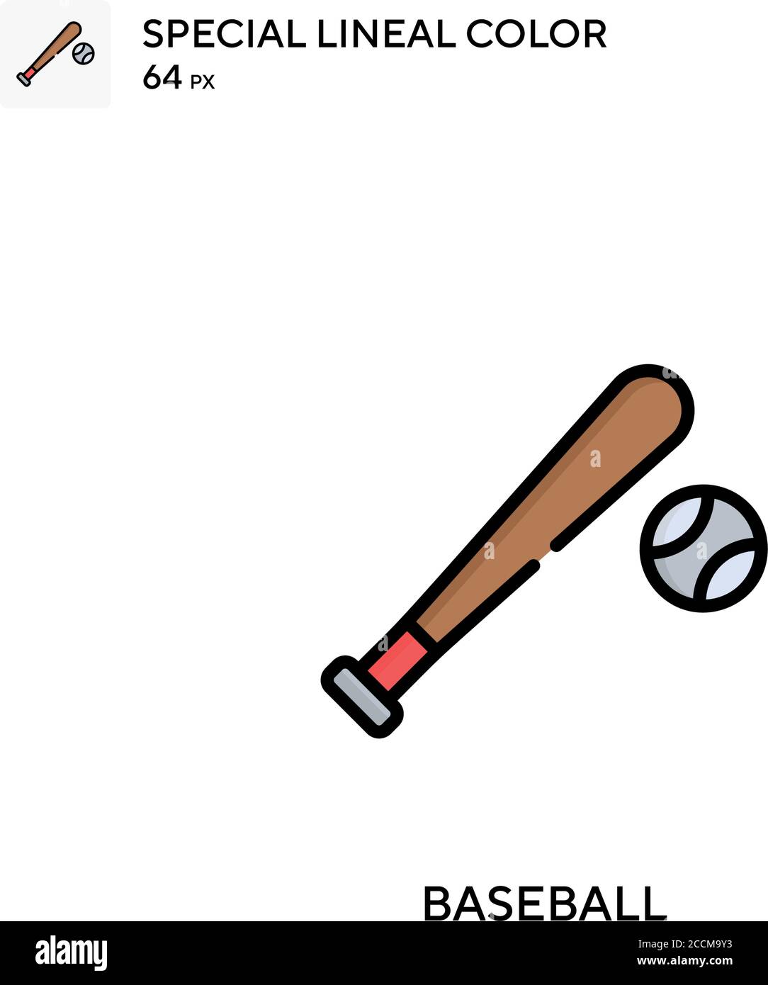 Baseball Special lineal color icon. Illustration symbol design template ...