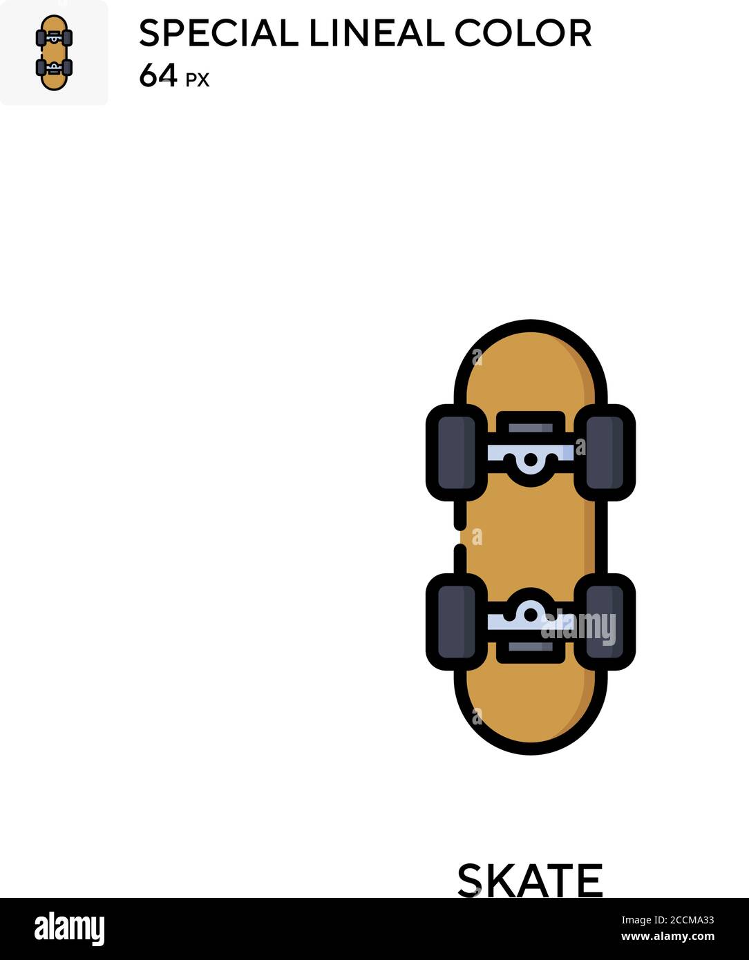 Skate Special lineal color icon. Illustration symbol design template ...
