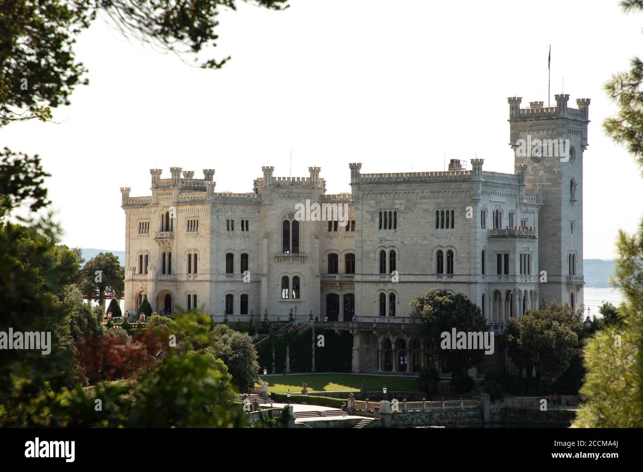 Miramare Castle at Trieste-Point to interest and tourist visit Stock Photo