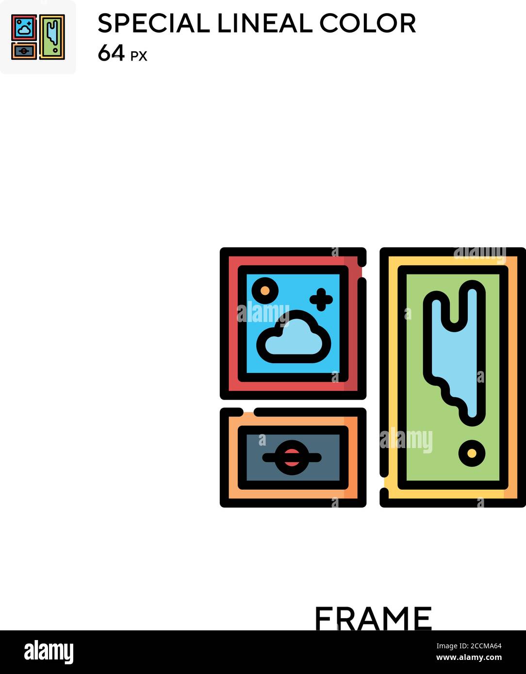 Frame Special lineal color icon. Illustration symbol design template ...