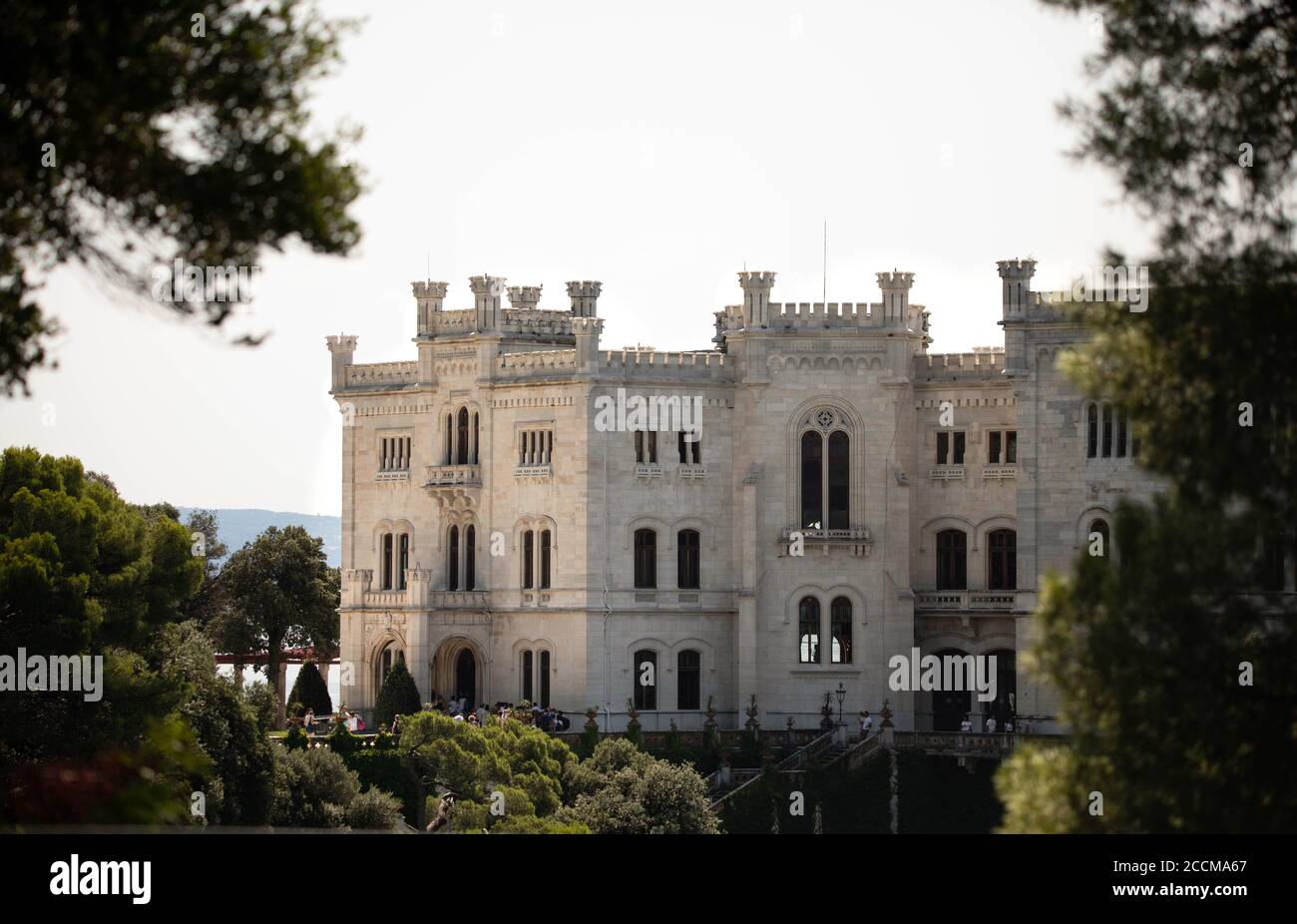 Miramare Castle at Trieste-Point to interest and tourist visit Stock Photo