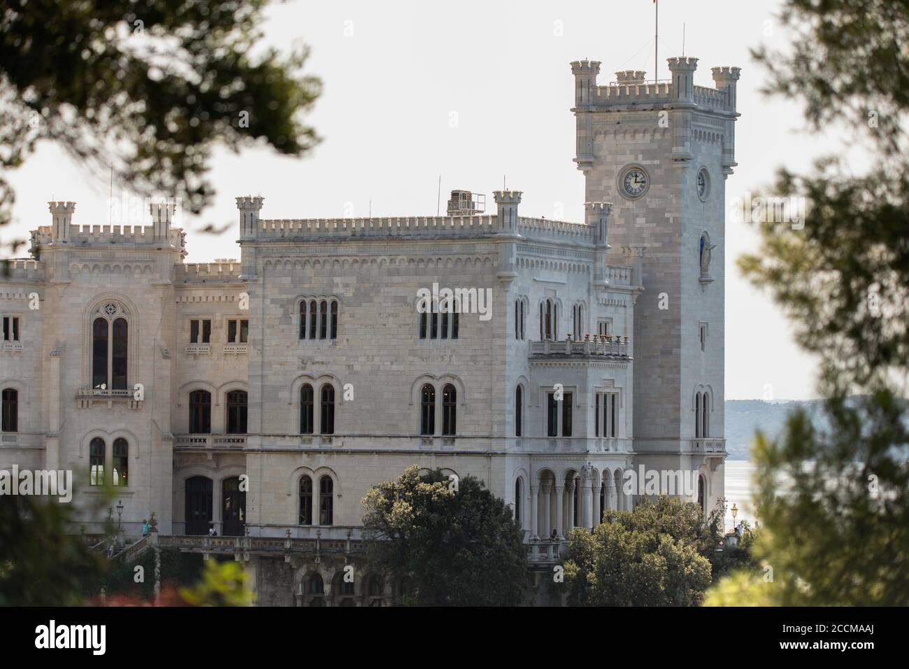 Miramare Castle at Trieste-Point to interest and tourist visit Stock Photo