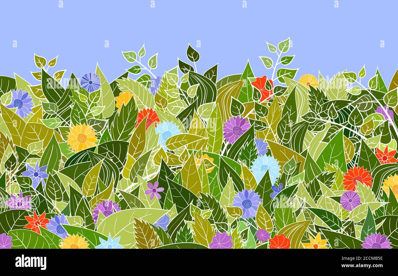 hand drawn vector floral background Stock Vector Image & Art - Alamy