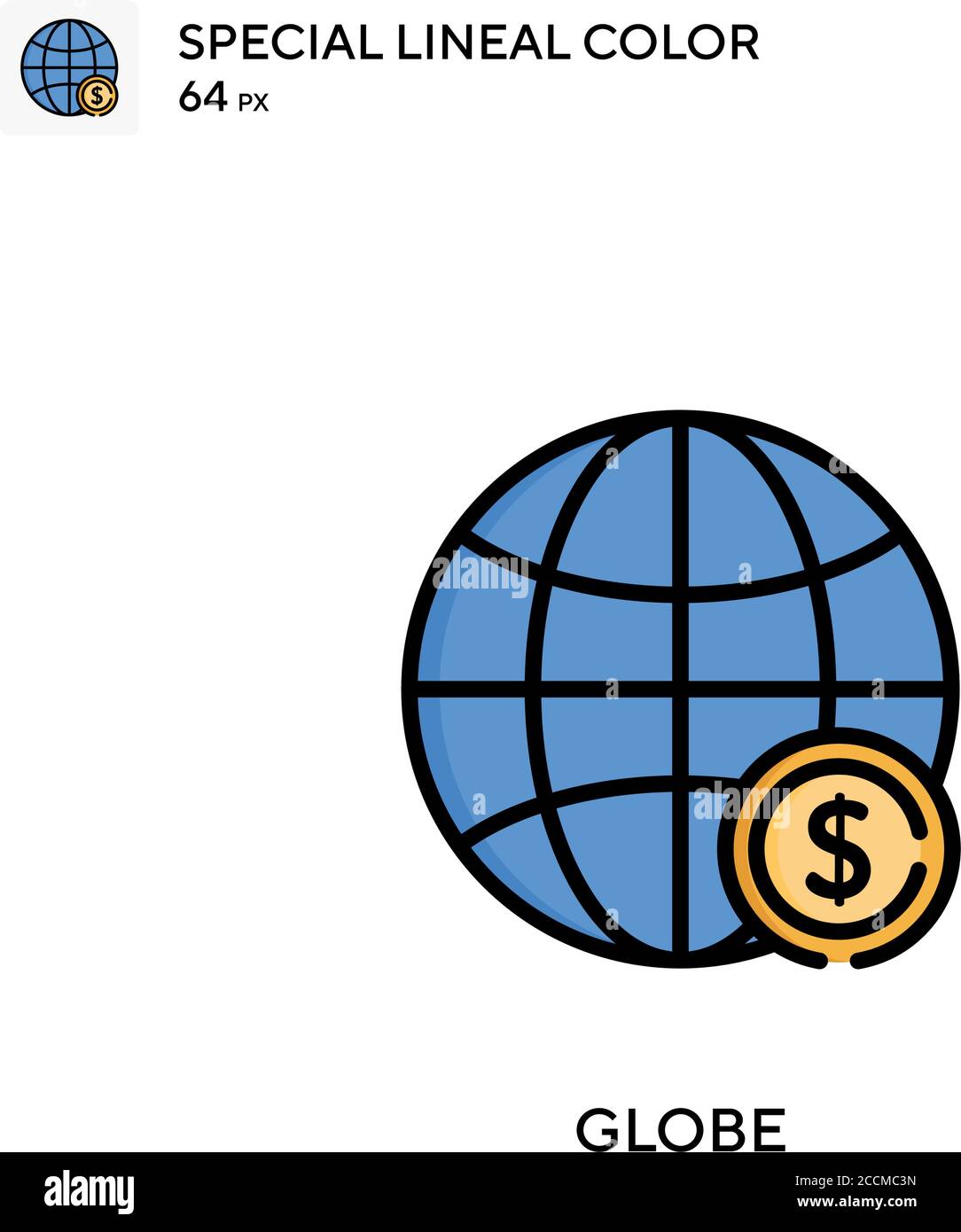 Globe Special lineal color icon. Illustration symbol design template ...