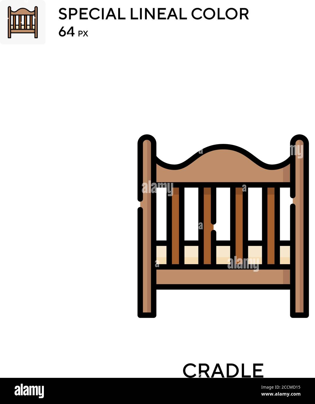 Cradle Special lineal color icon. Illustration symbol design template ...