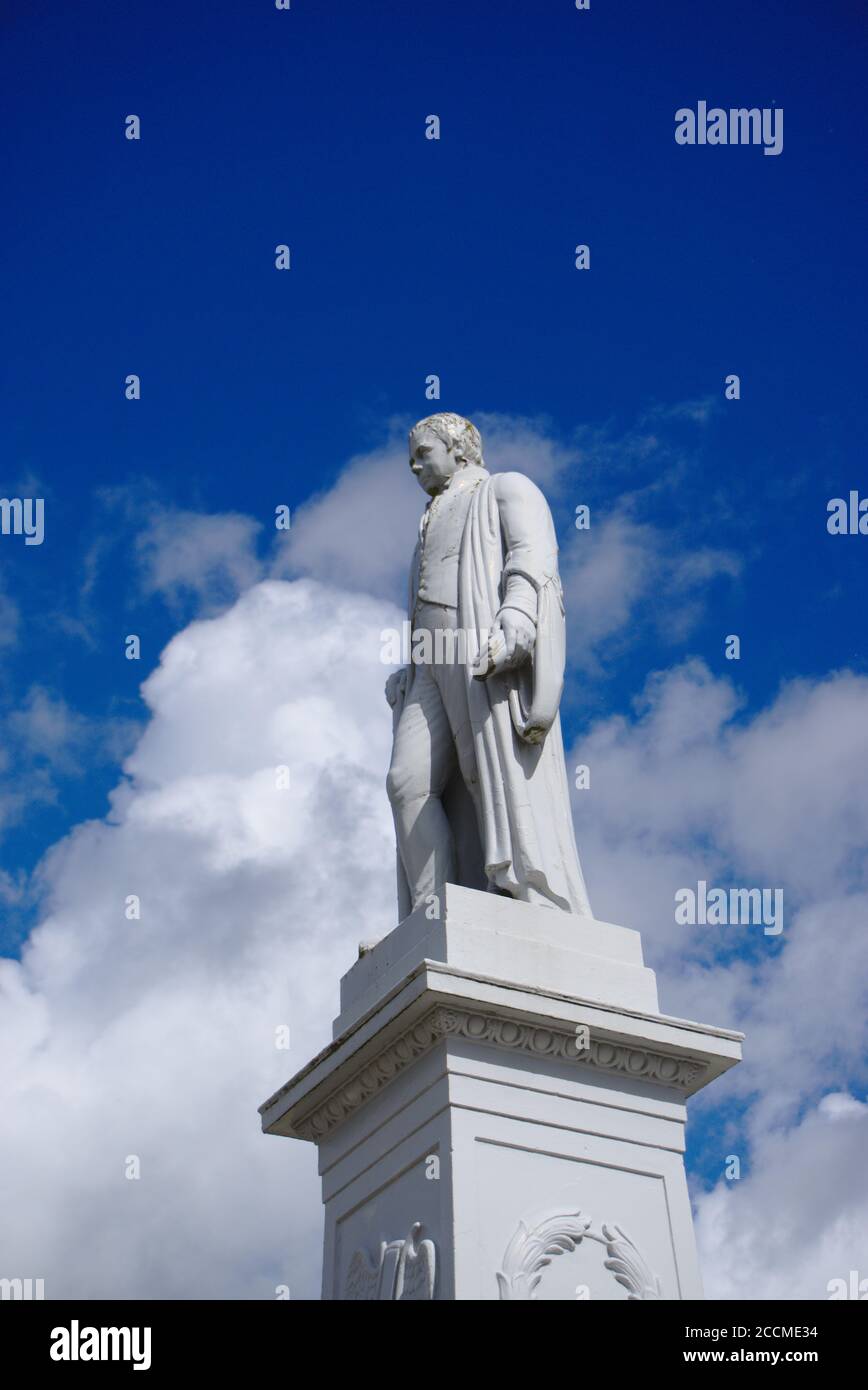 Statue of Sir Walter Scott in Selkirk, Scottish Borders, UK Stock Photo