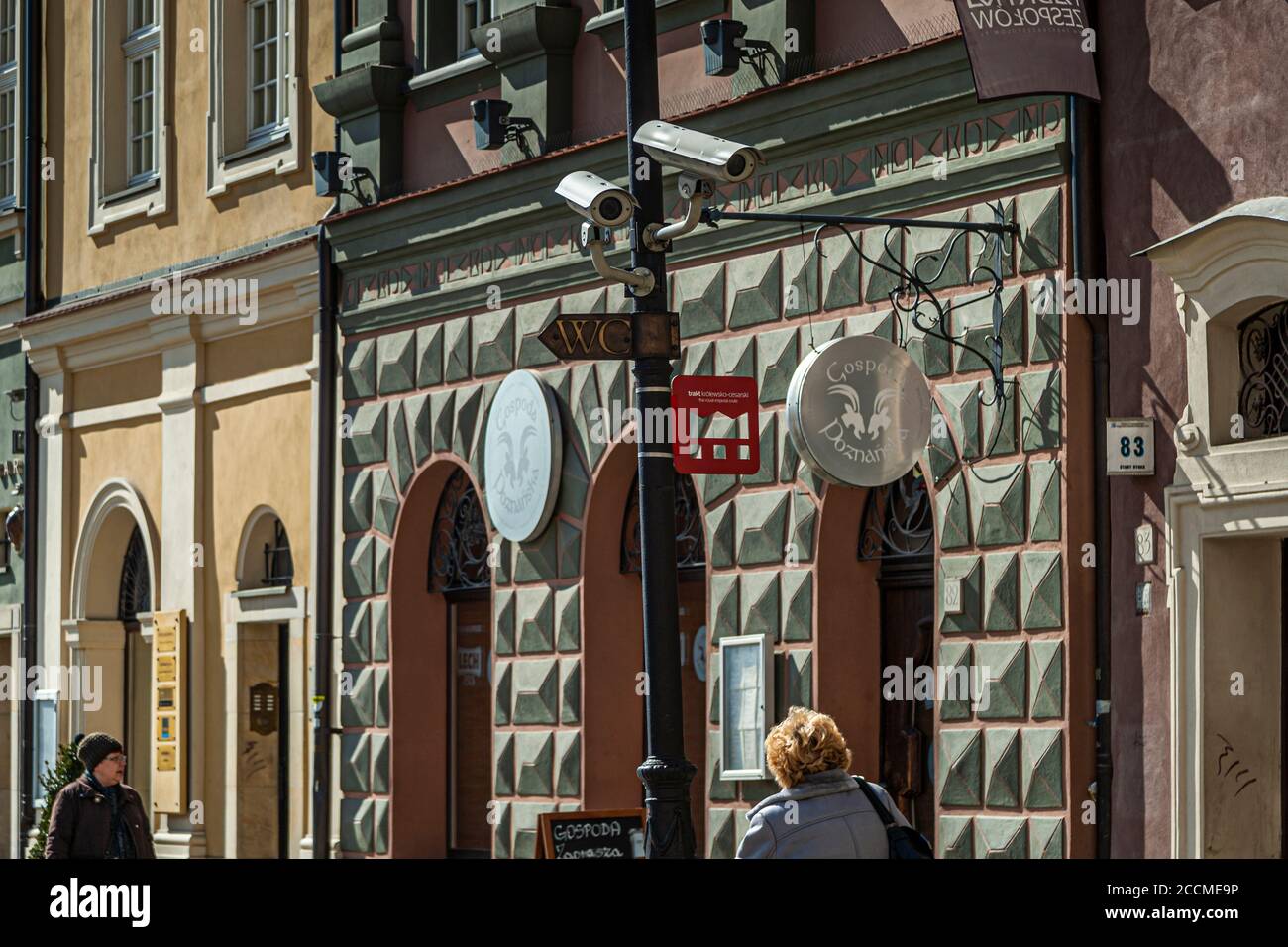 Poznan Downtown Market Place with Town Hall. Poznań, Poland Stock Photo