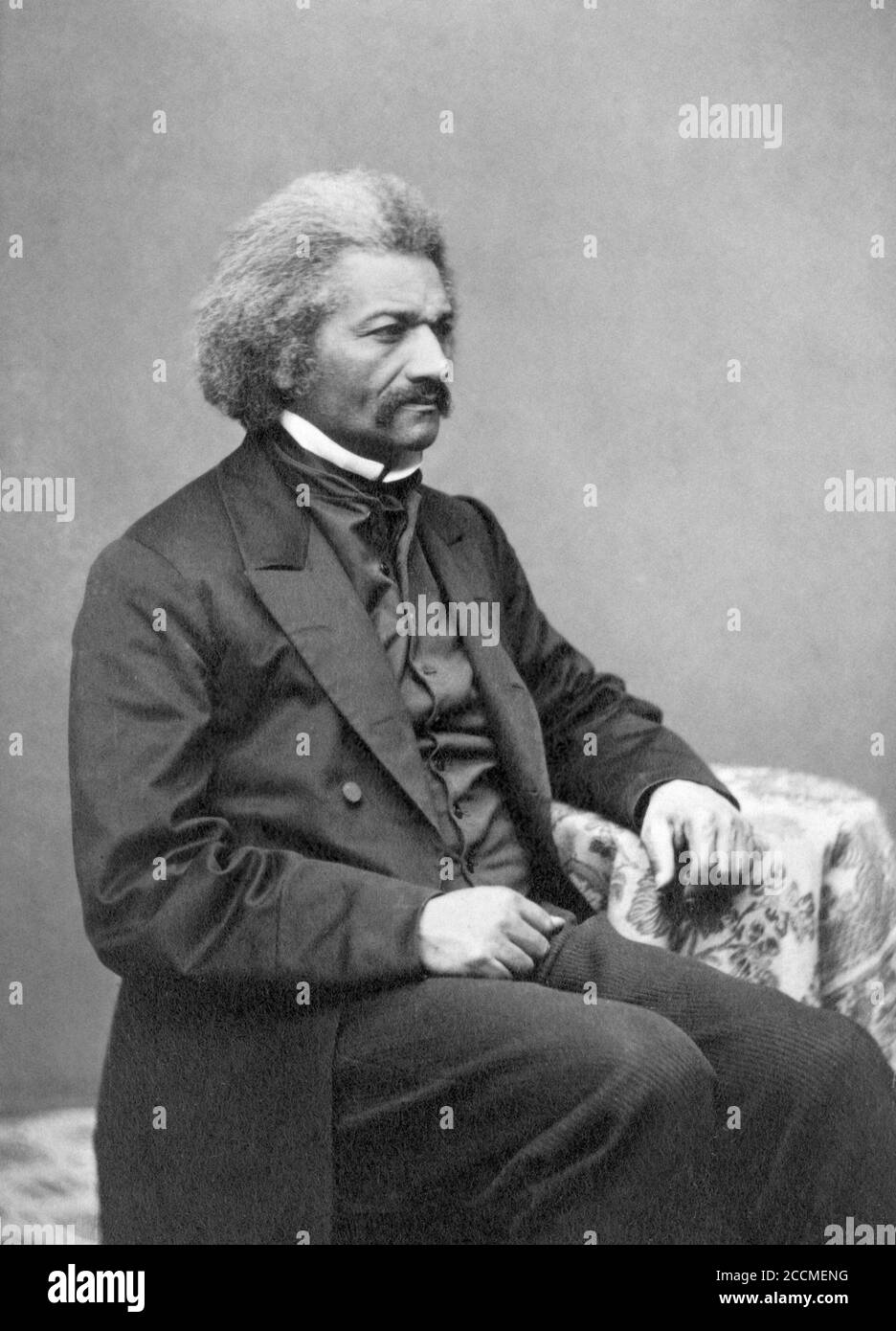 Portrait of Frederick Douglass (1818-1895), c.1864. Douglass, a former slave, was an American social reformer, abolitionist, orator, writer, and statesman Stock Photo