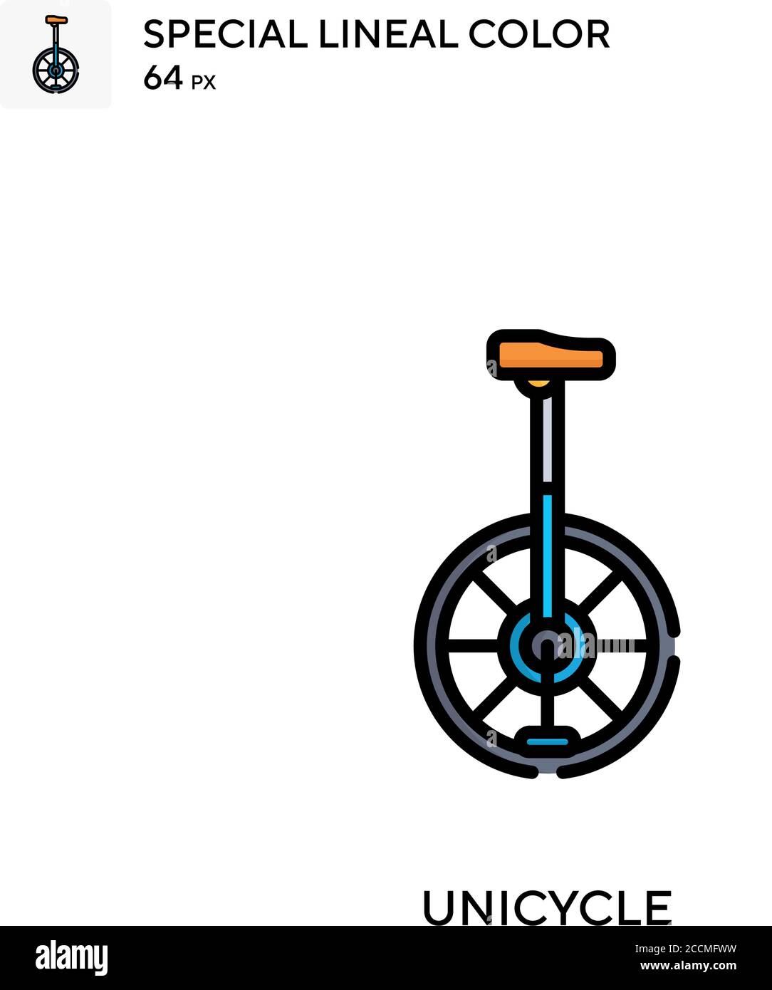 Unicycle Special lineal color icon. Illustration symbol design template ...