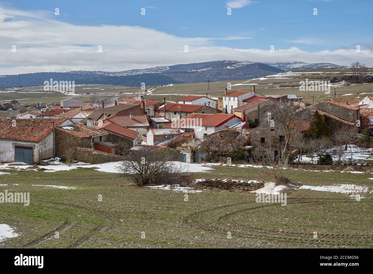 Fuentes de Magaña village in Soria province, Spain Stock Photo