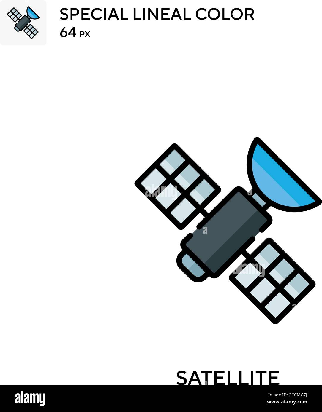 Satellite Special lineal color icon. Illustration symbol design ...