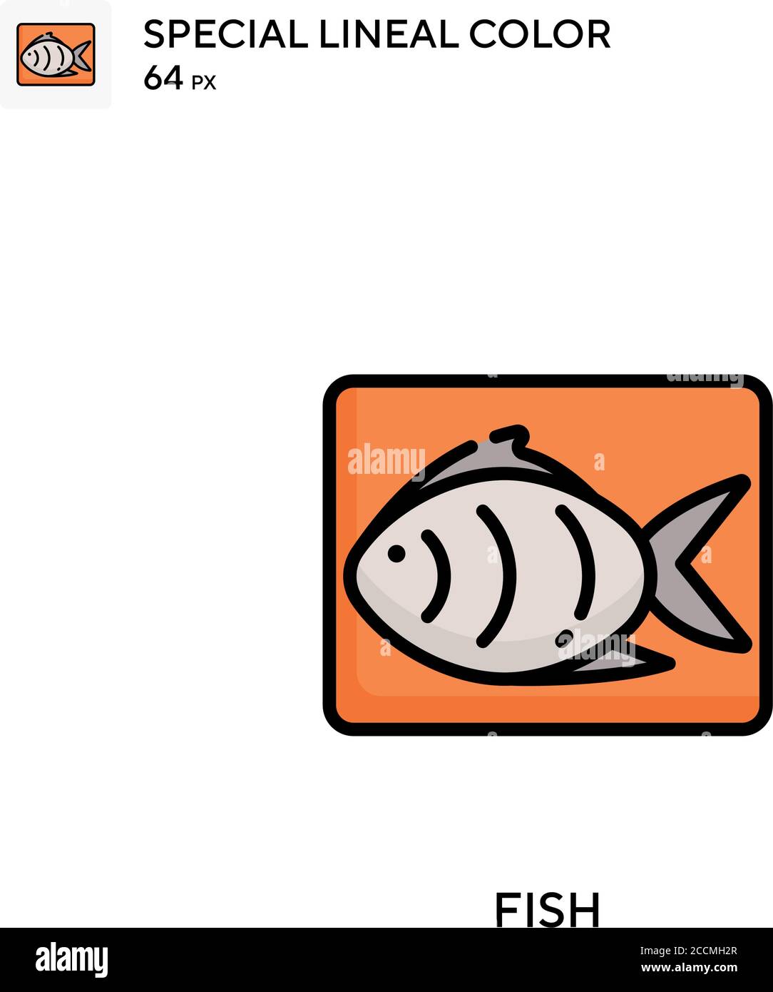 Fish Special lineal color icon. Illustration symbol design template for ...