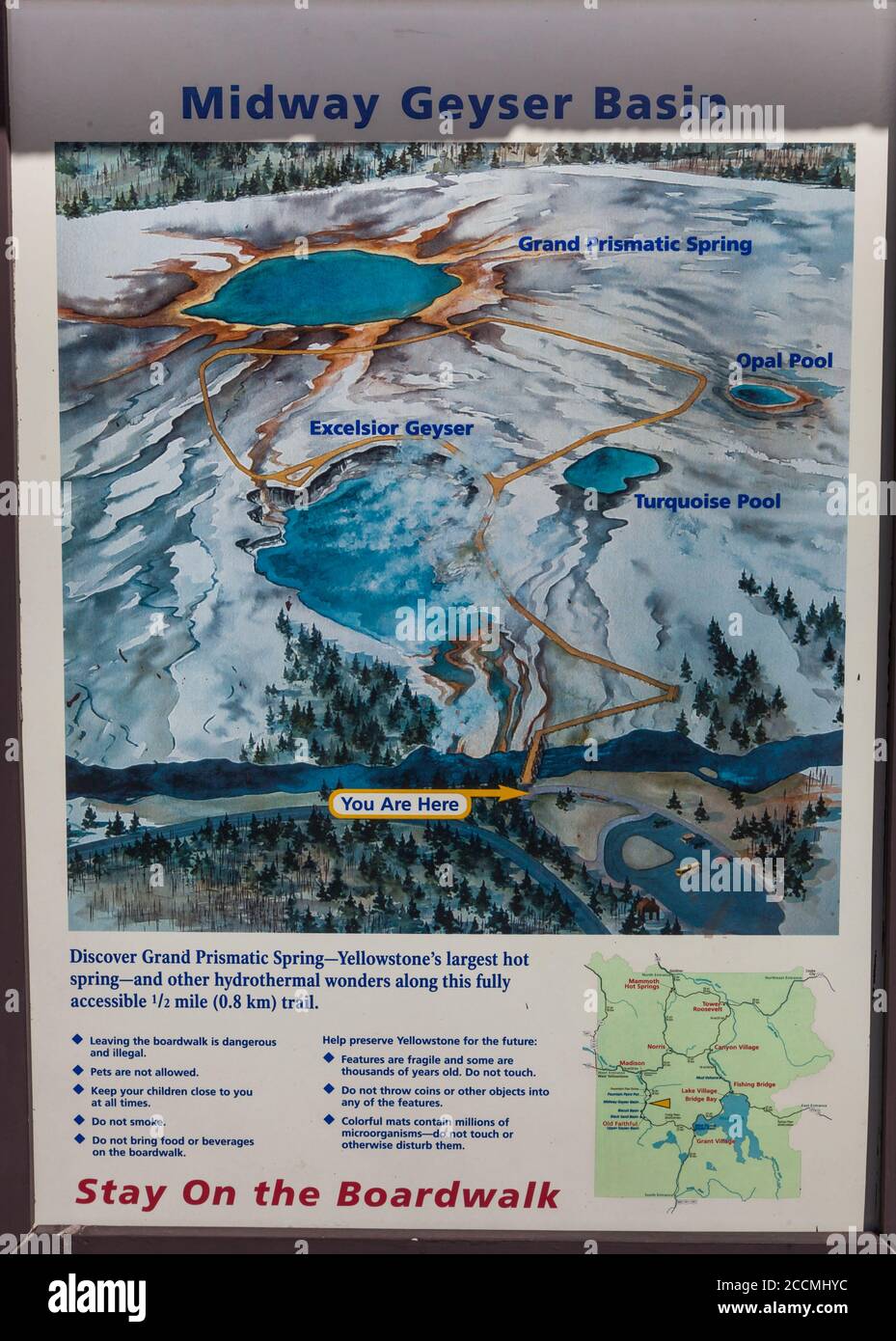 Grand prismatic spring clearance trail map