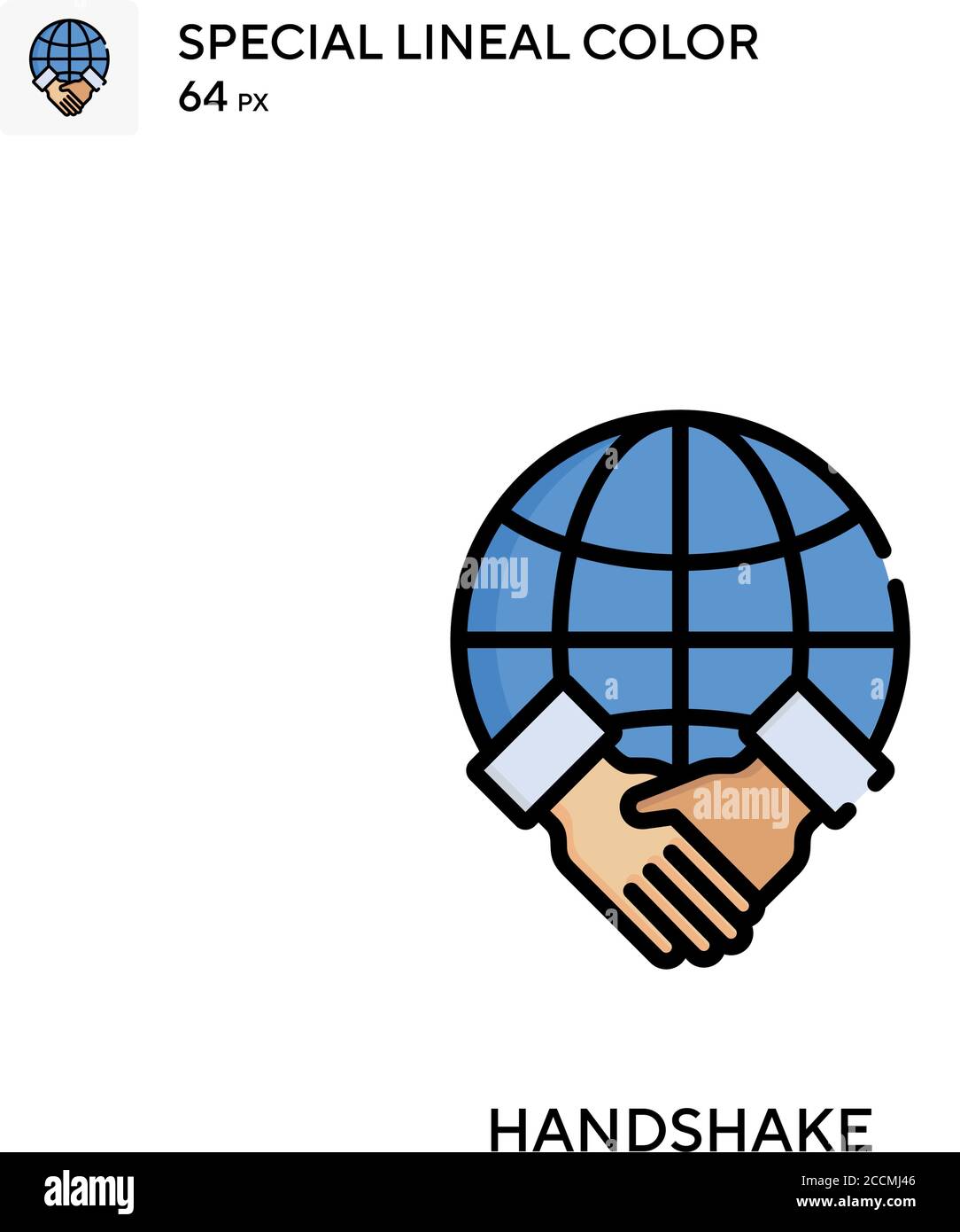 Handshake Special lineal color icon. Illustration symbol design ...