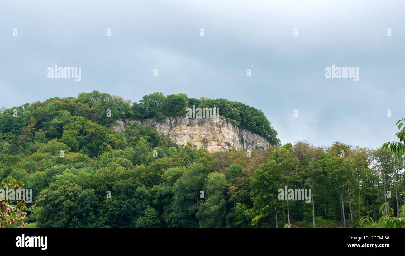 Rock massif from frog's eye perspective Stock Photo