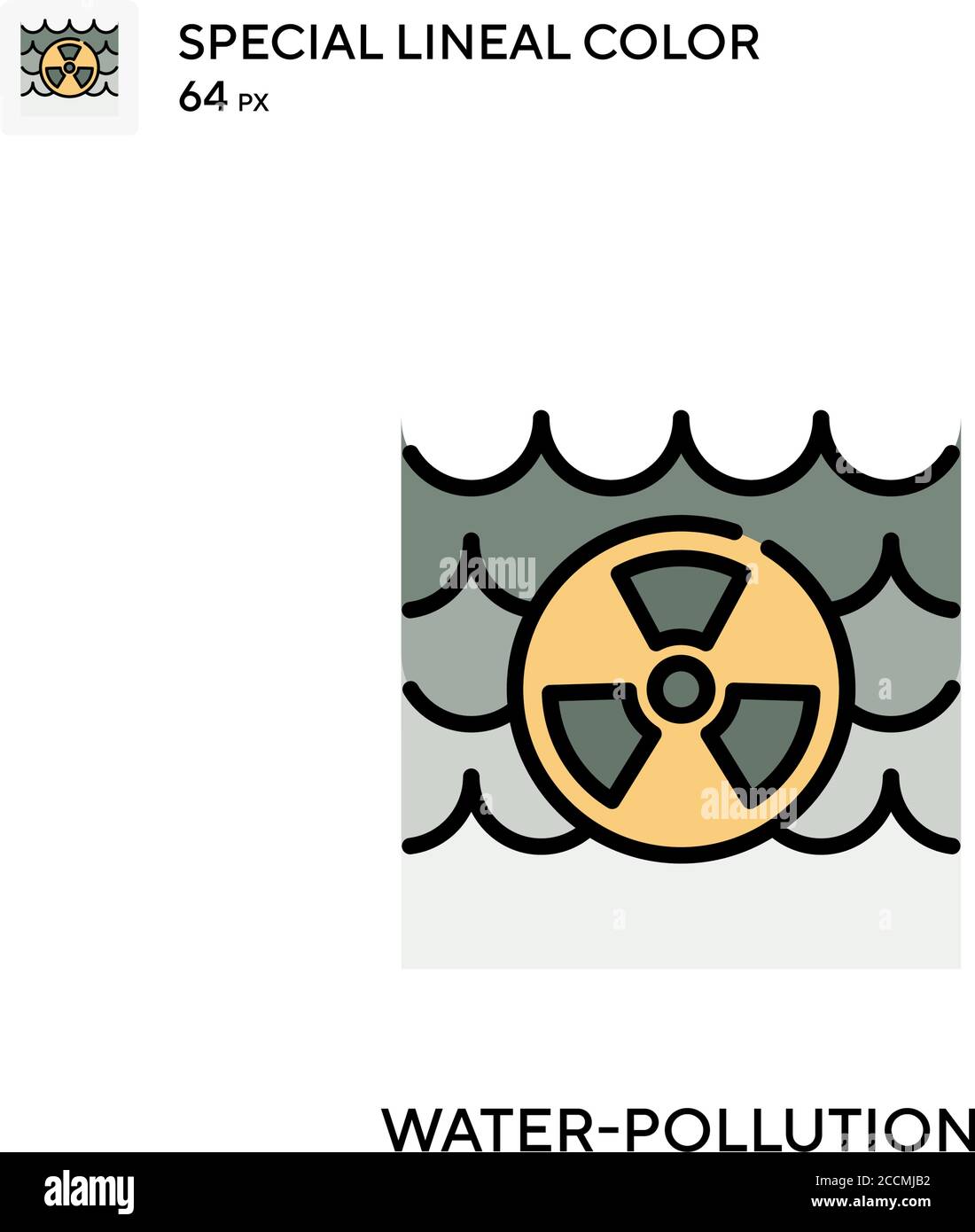 Water-pollution Special lineal color icon. Illustration symbol design ...