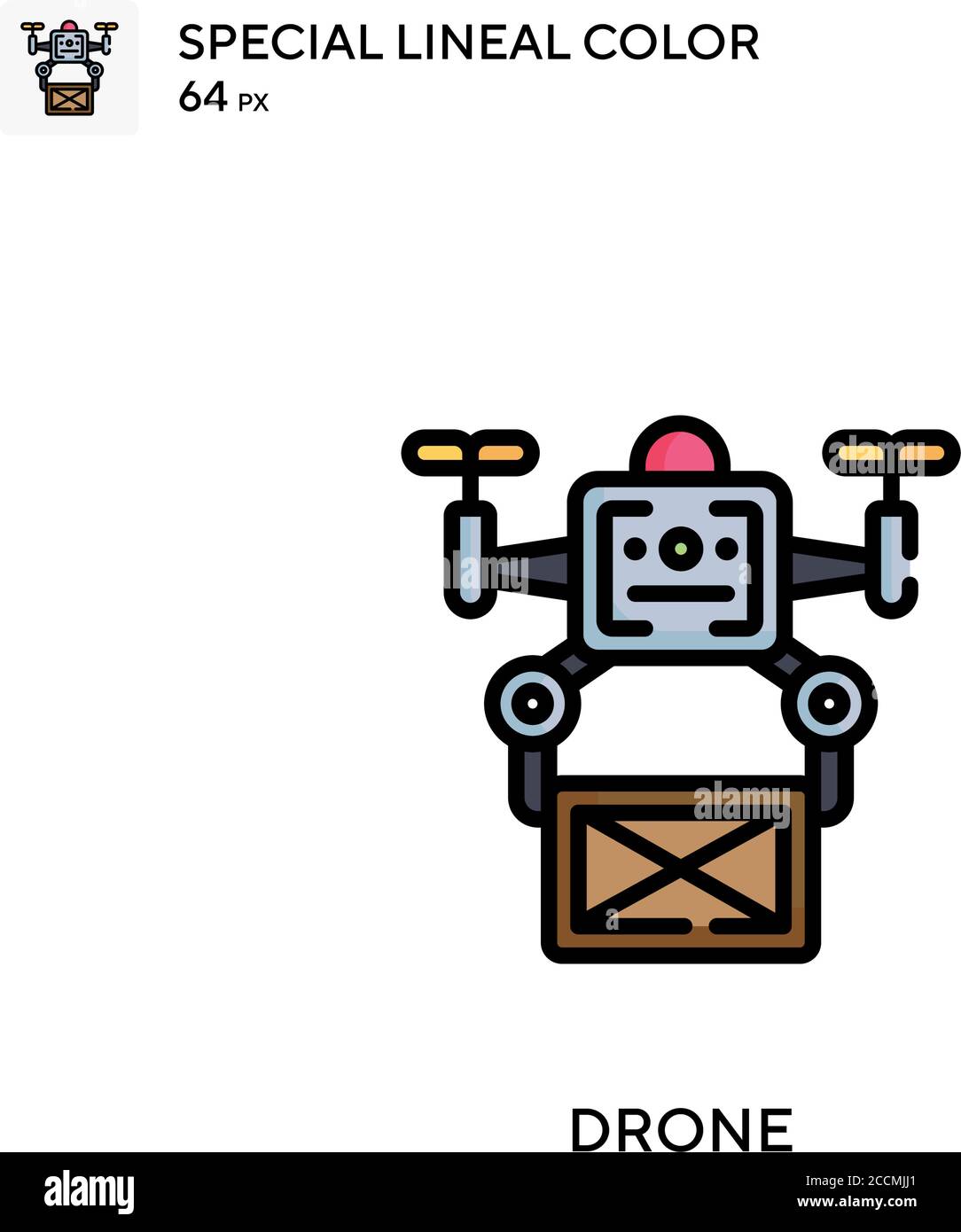 Drone Special lineal color icon. Illustration symbol design template ...