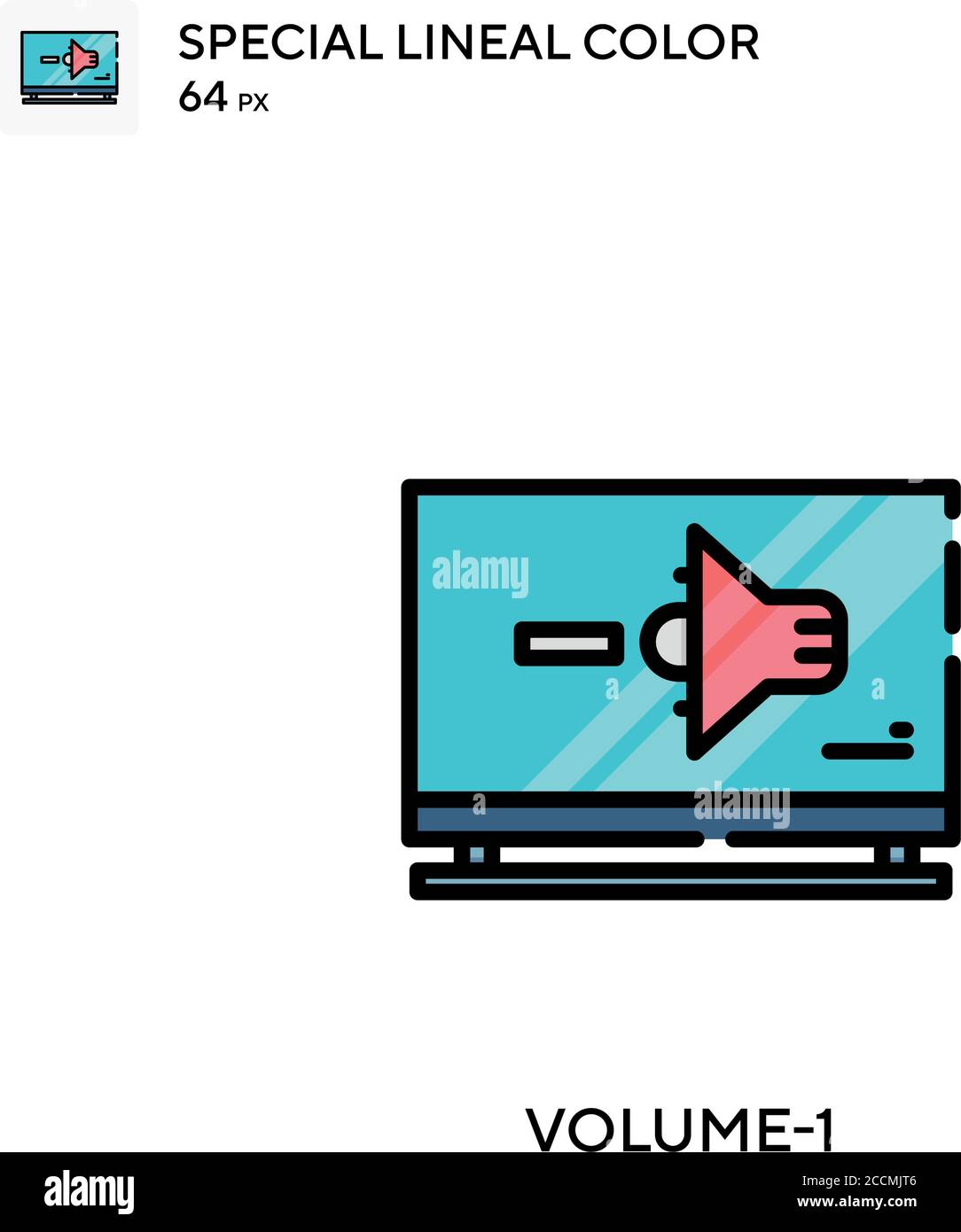 Volume-1 Special lineal color icon. Illustration symbol design template ...