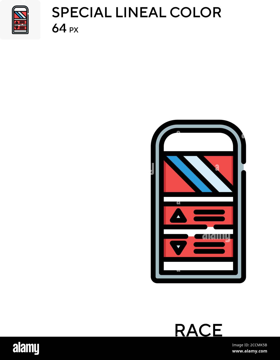 Race Special lineal color icon. Illustration symbol design template for ...