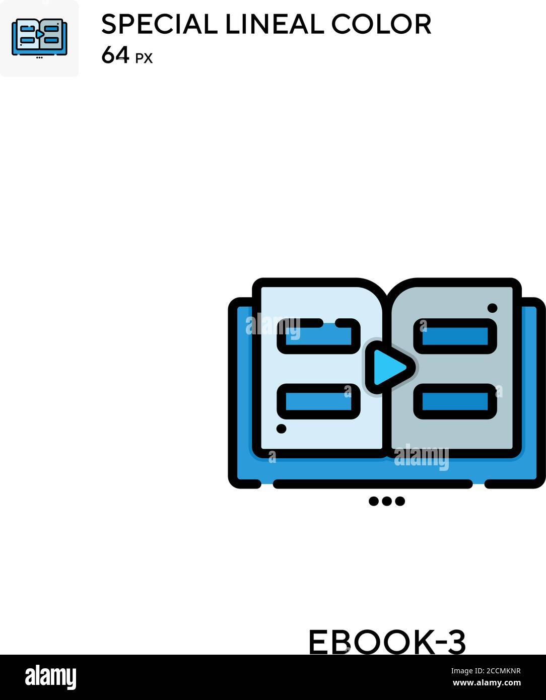 Ebook-3 Special lineal color icon. Illustration symbol design template ...