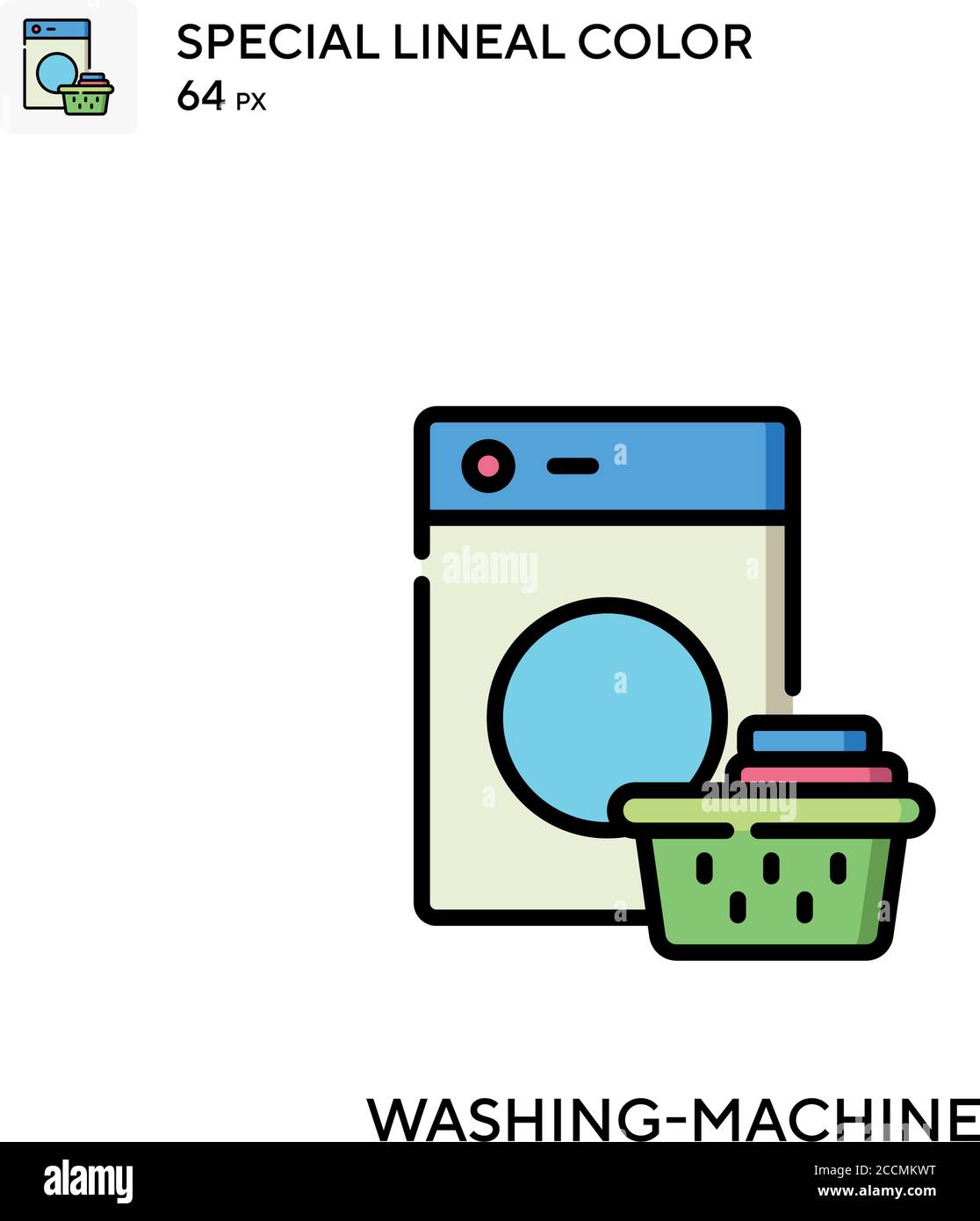 Washing-machine Special lineal color icon. Illustration symbol design ...