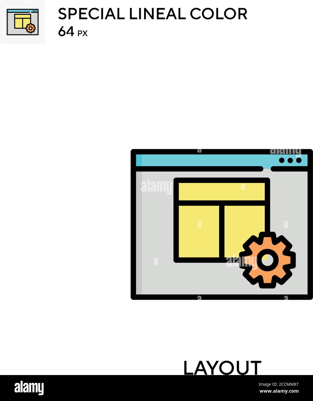 Layout Special lineal color icon. Illustration symbol design template ...
