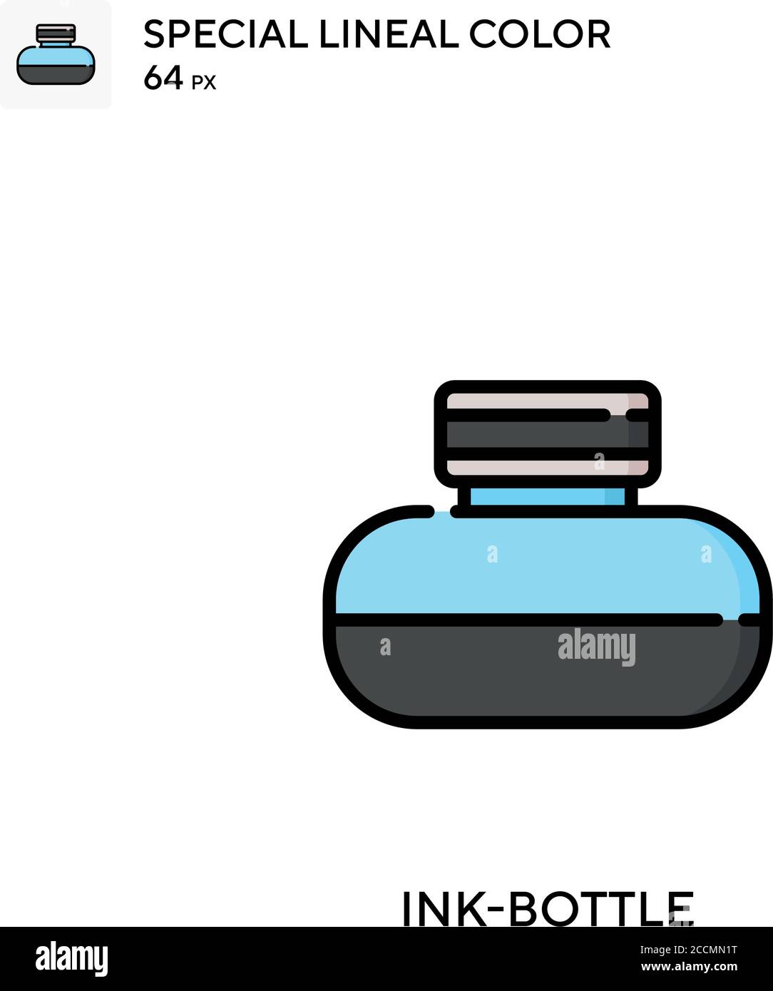 Ink-bottle Special lineal color icon. Illustration symbol design ...