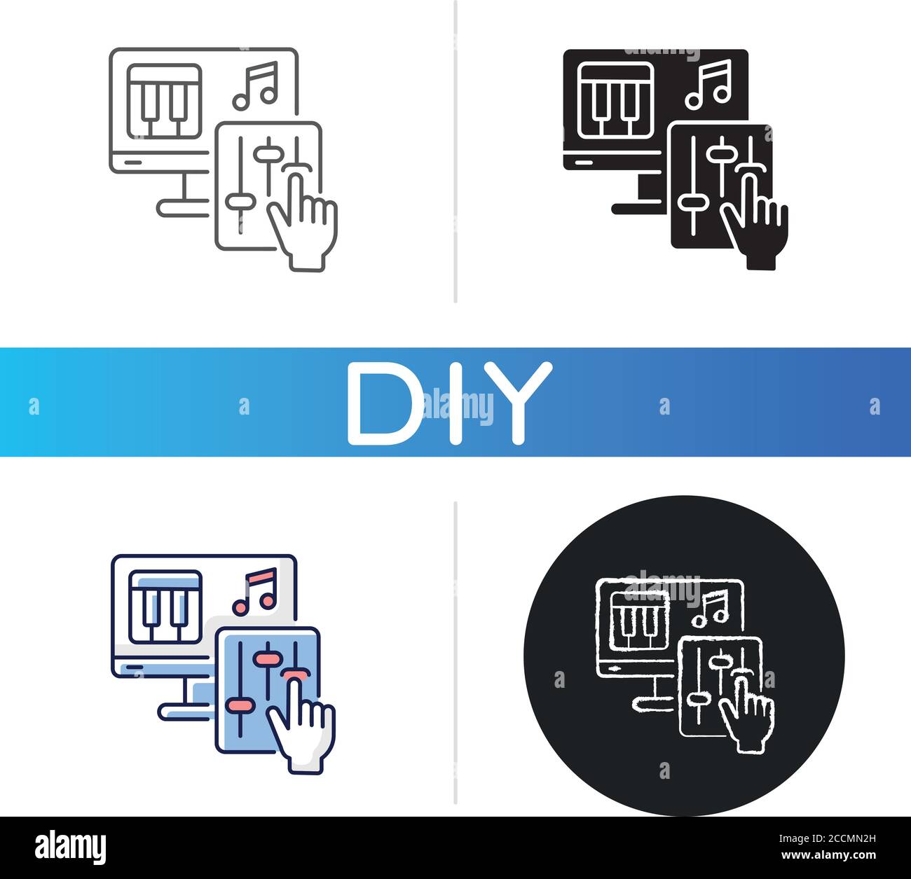 DIY music black glyph icon Stock Vector Image & Art - Alamy