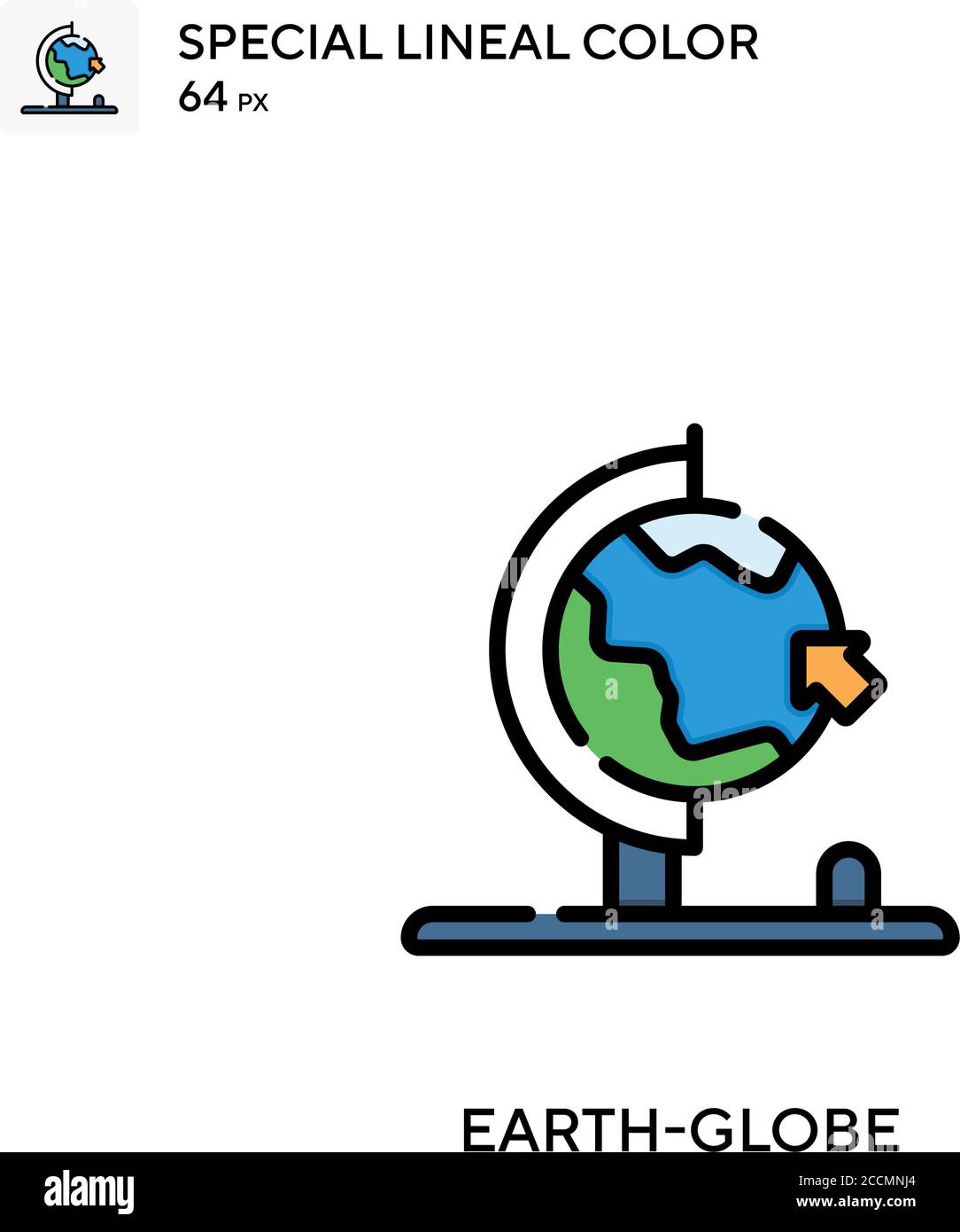 Earth-globe Special lineal color icon. Illustration symbol design ...