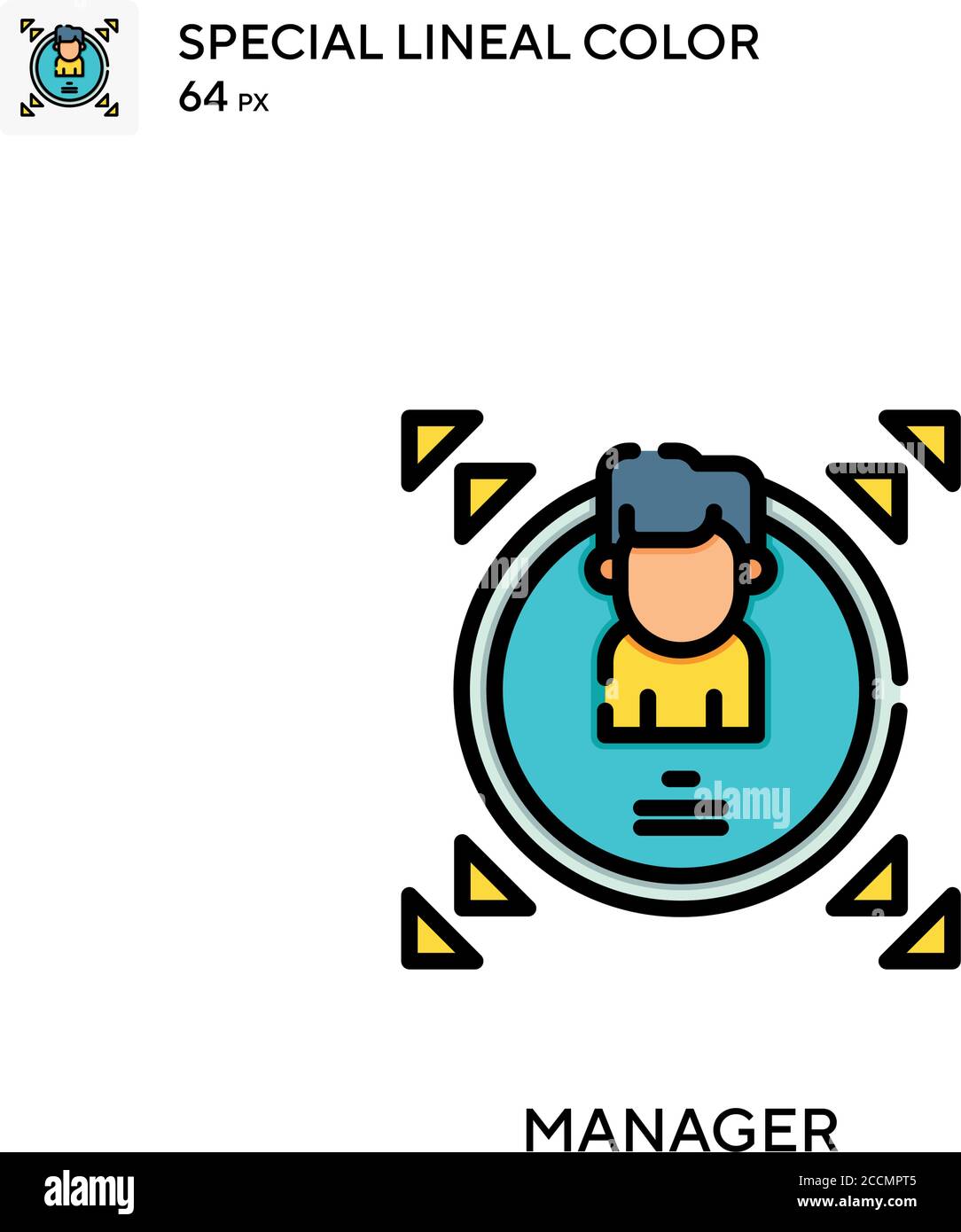 Manager Special lineal color icon. Illustration symbol design template ...