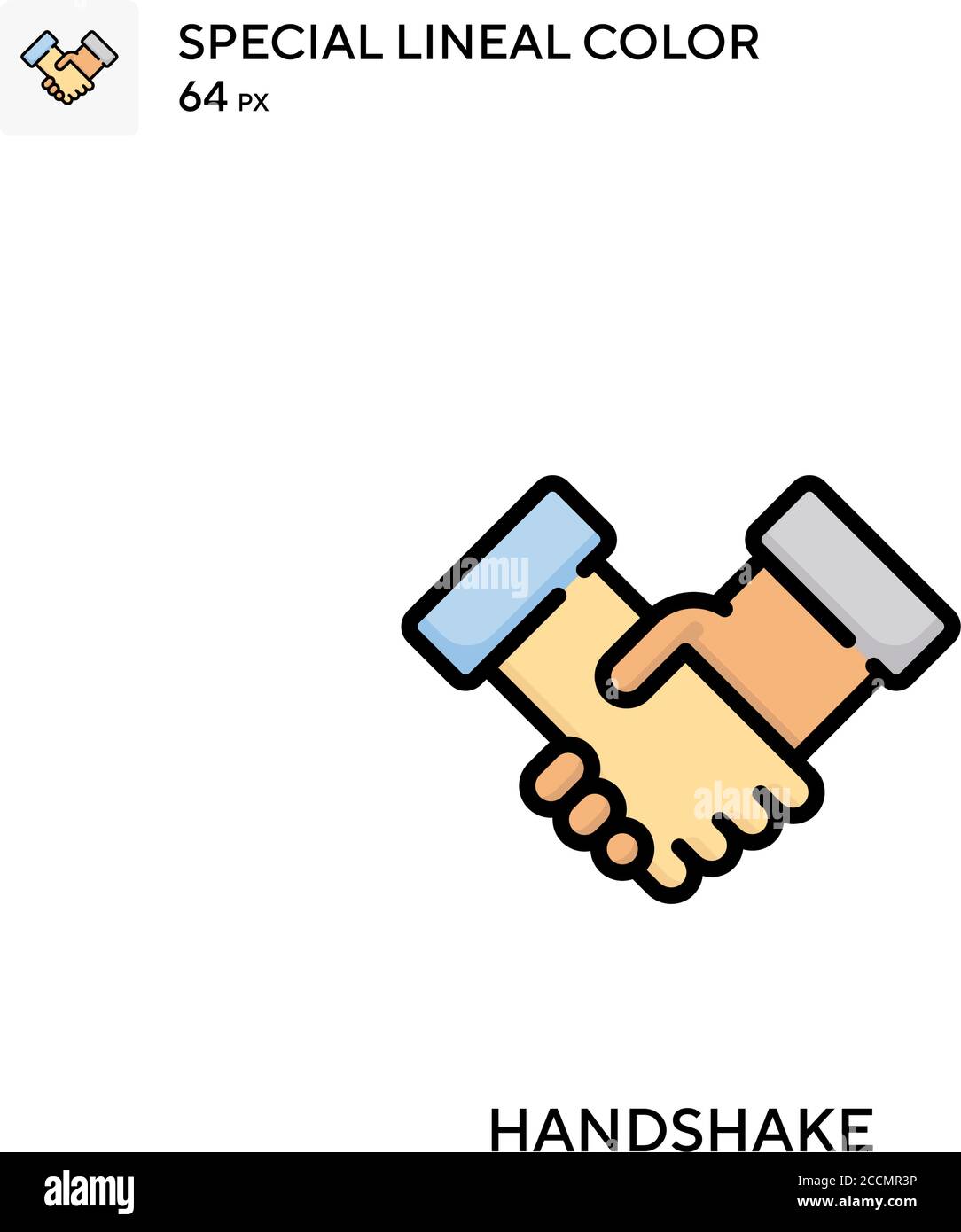 Handshake Special lineal color icon. Illustration symbol design ...