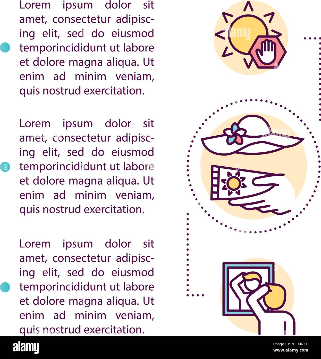 Skin cancer prevention concept icon with text Stock Vector Image & Art ...