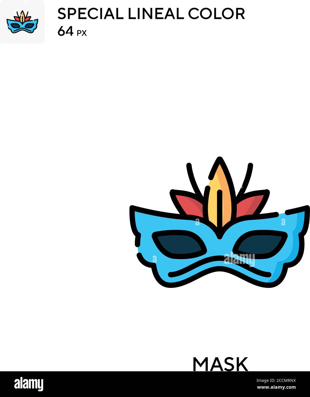 Mask Special lineal color icon. Illustration symbol design template for ...