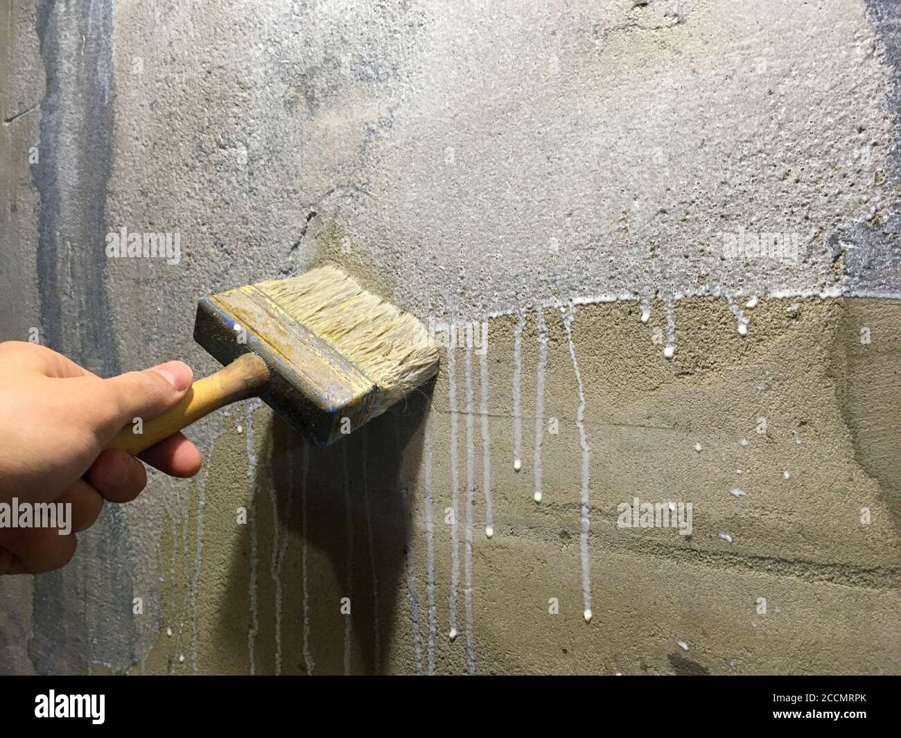 Primer process of concrete close up Stock Photo Alamy