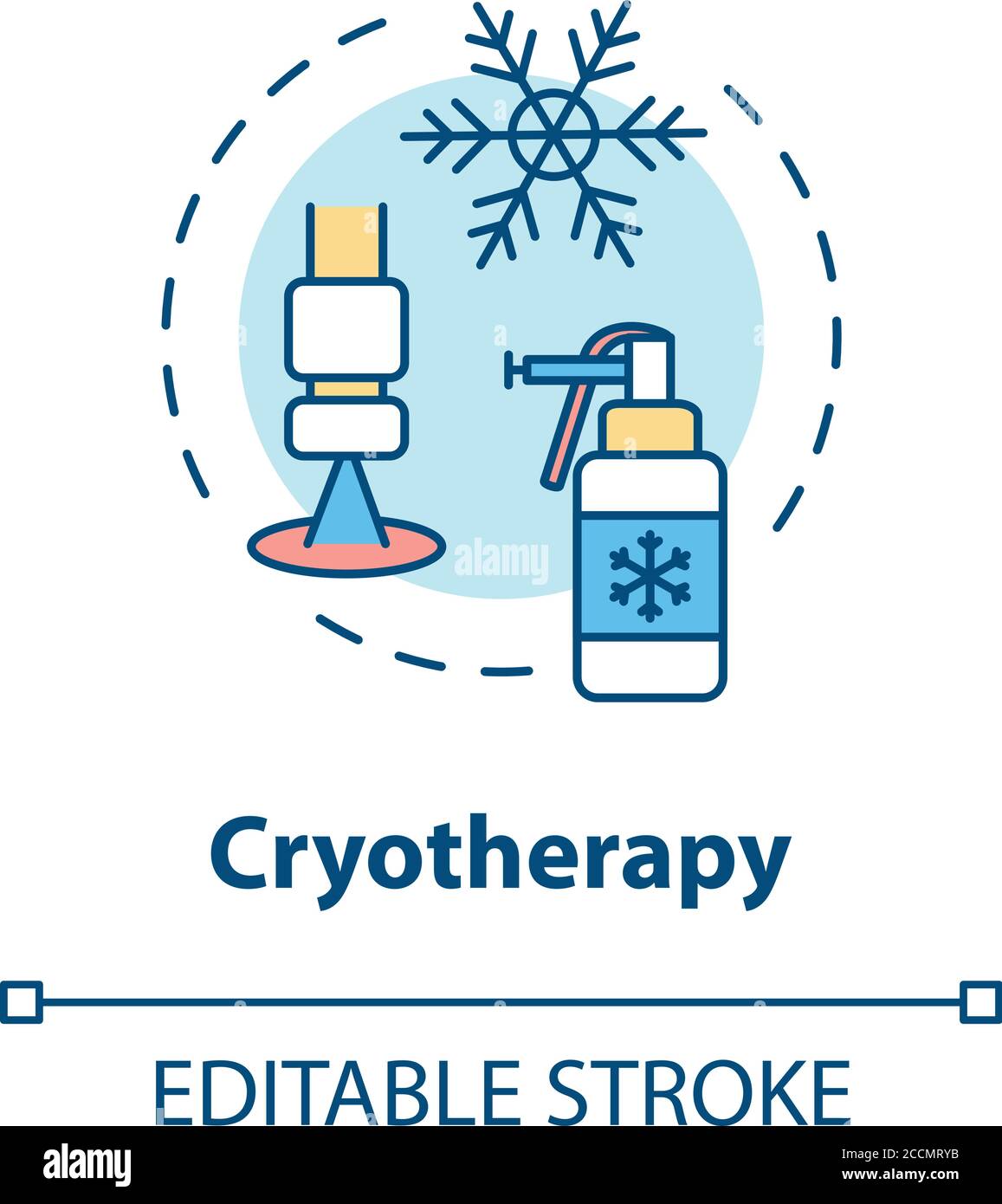 Cryotherapy concept icon Stock Vector
