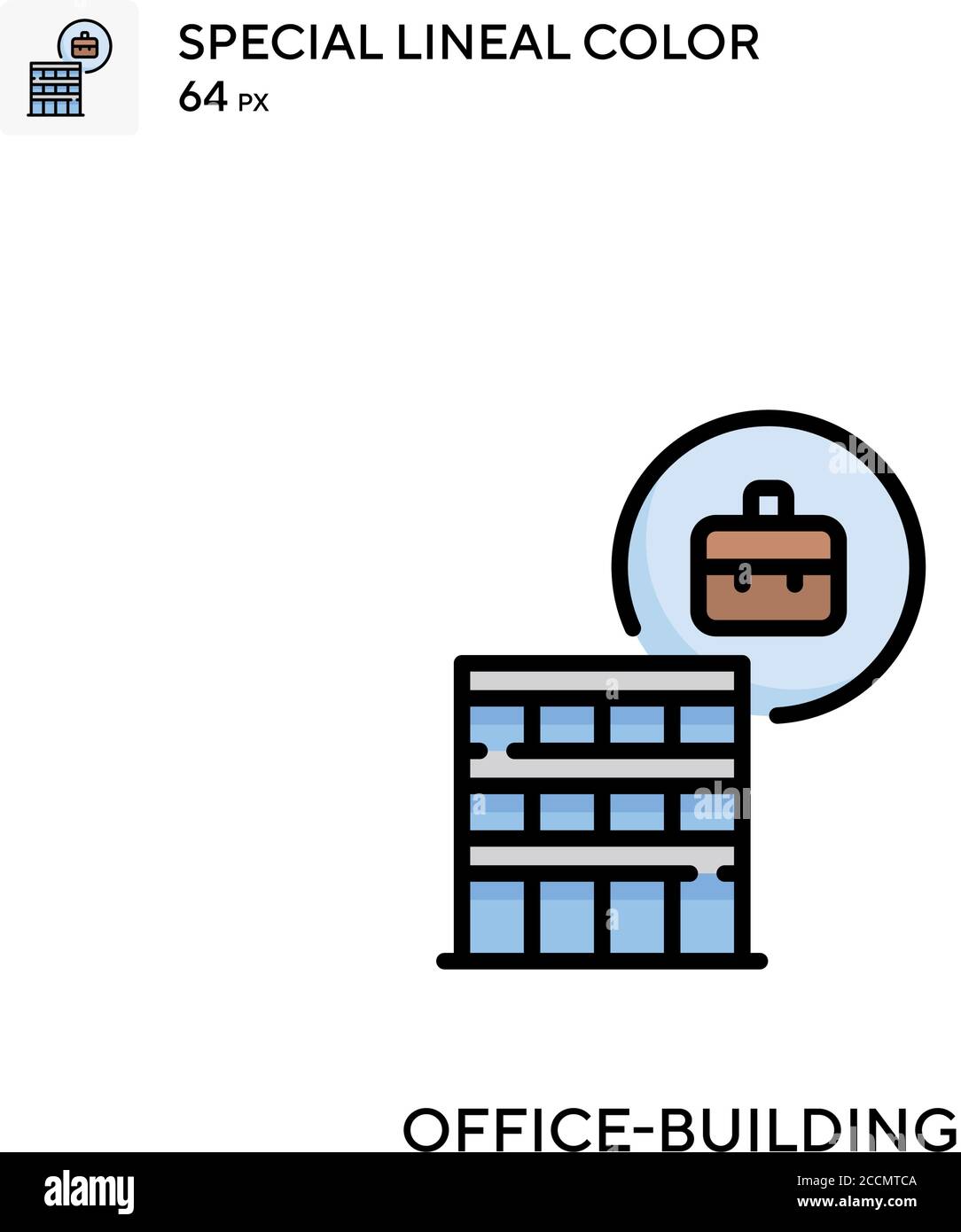Office-building Special lineal color icon. Illustration symbol design ...