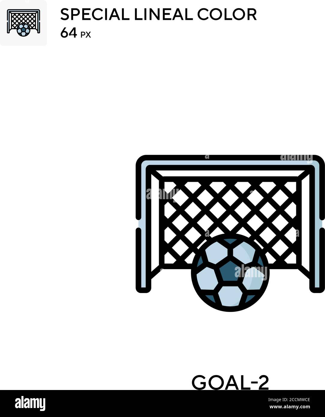 Goal-2 Special lineal color icon. Illustration symbol design template for web mobile UI element. Perfect color modern pictogram on editable stroke. Stock Vector