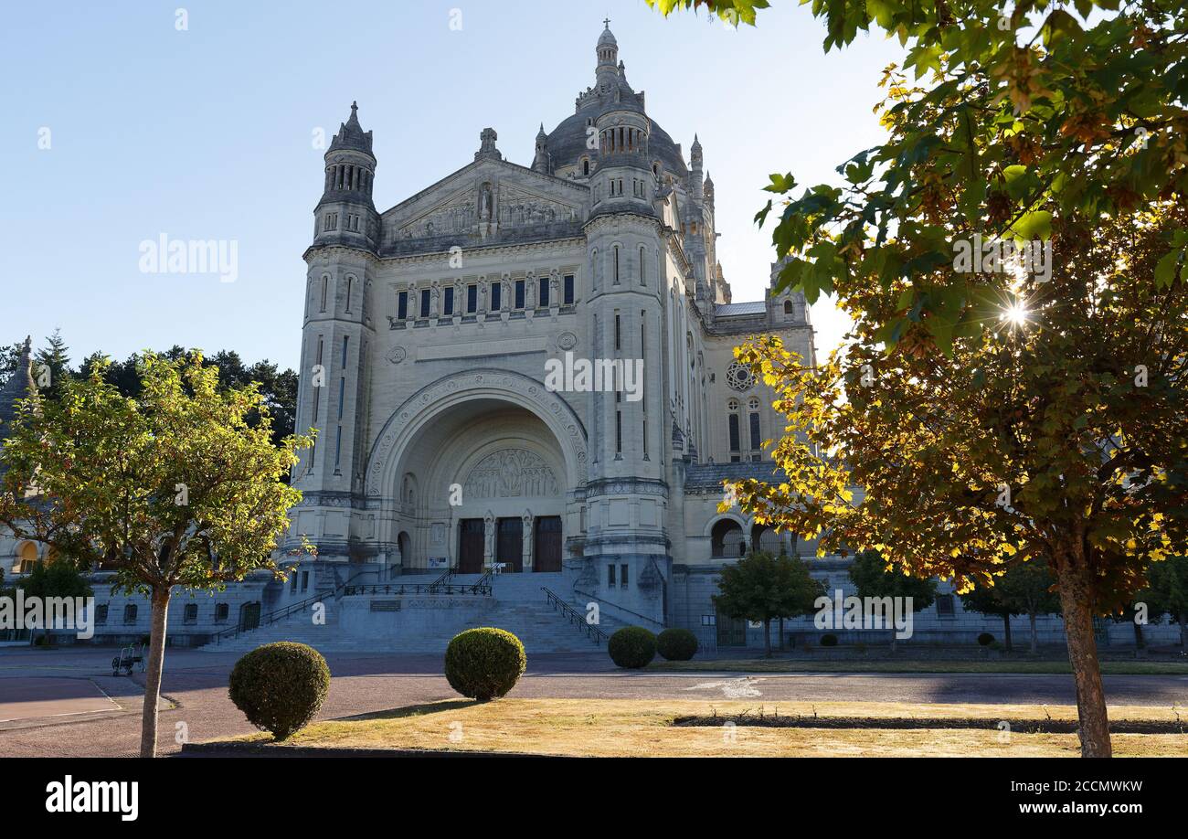 The famous basilica of St. Therese of Lisieux in Normandy, France. Stock Photo