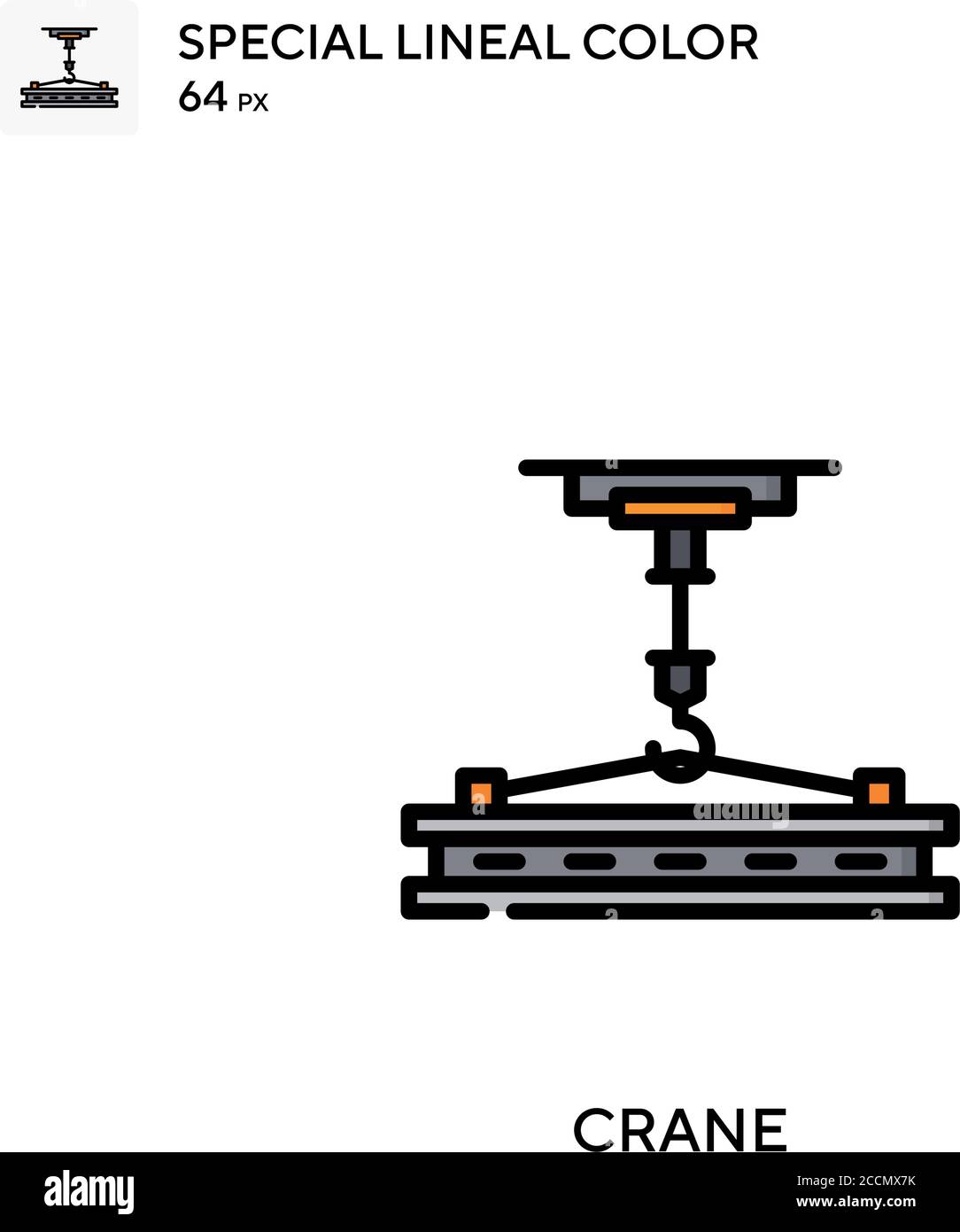Crane Special lineal color icon. Illustration symbol design template ...