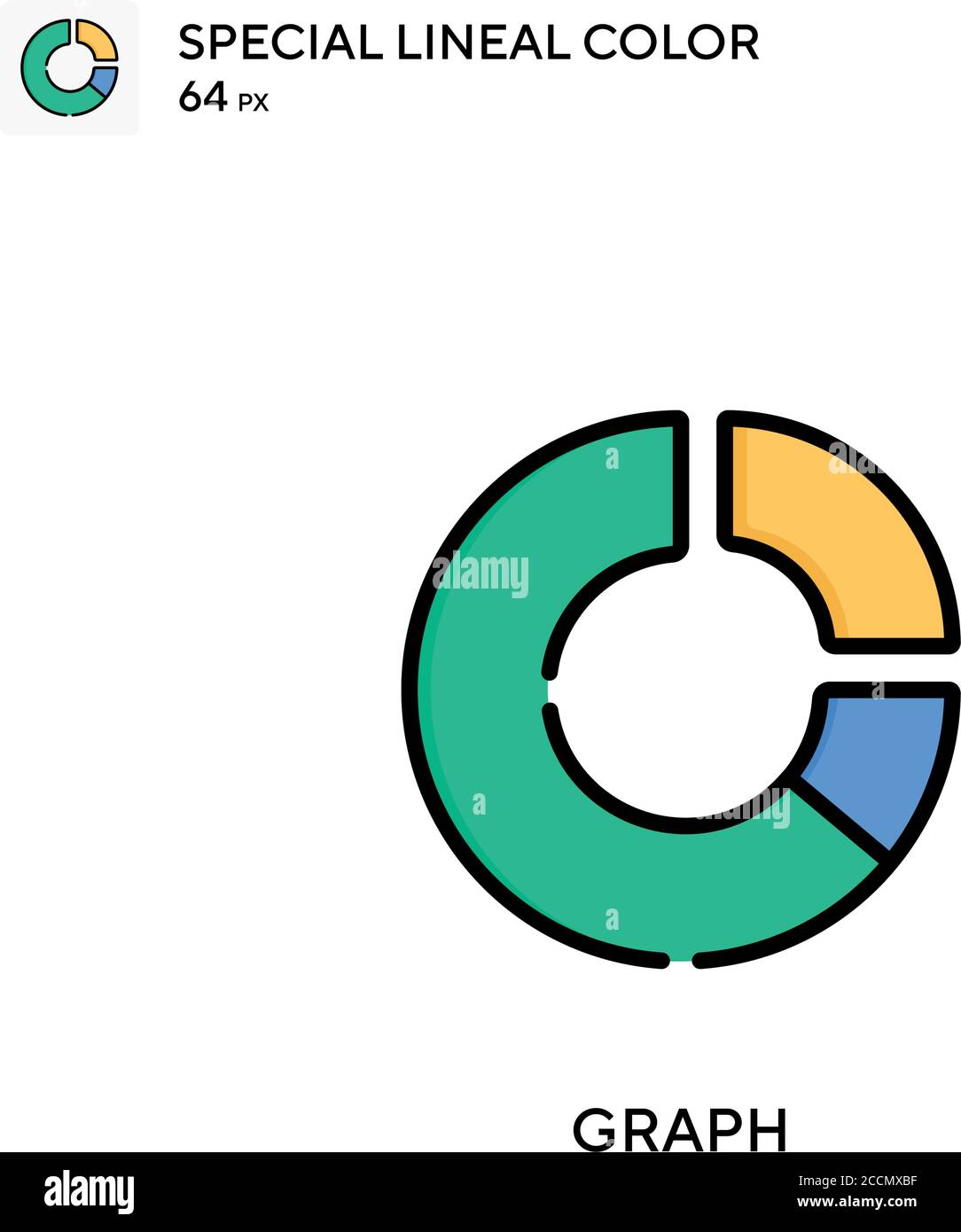 Graph Special lineal color icon. Illustration symbol design template ...