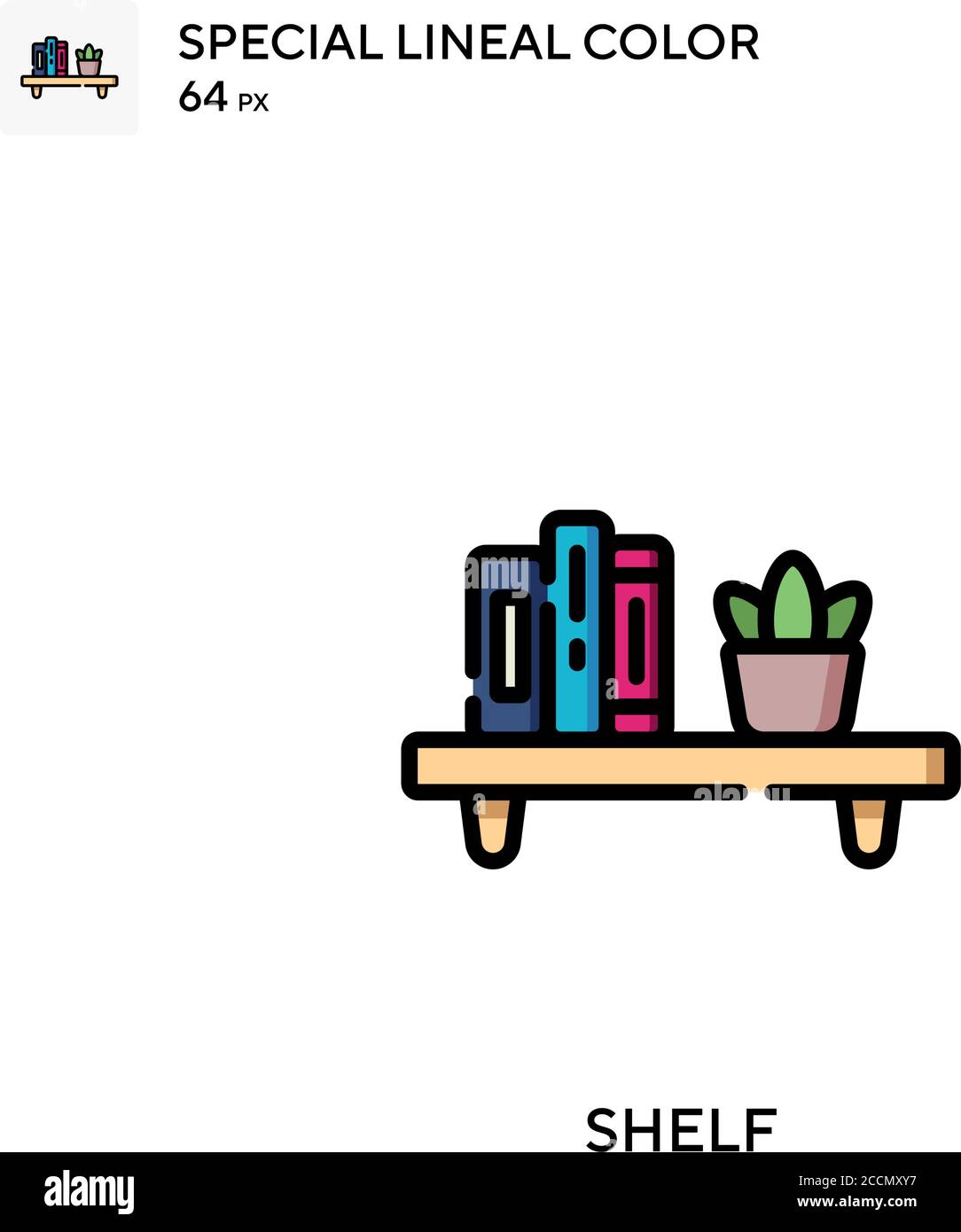 Shelf Special lineal color icon. Illustration symbol design template ...
