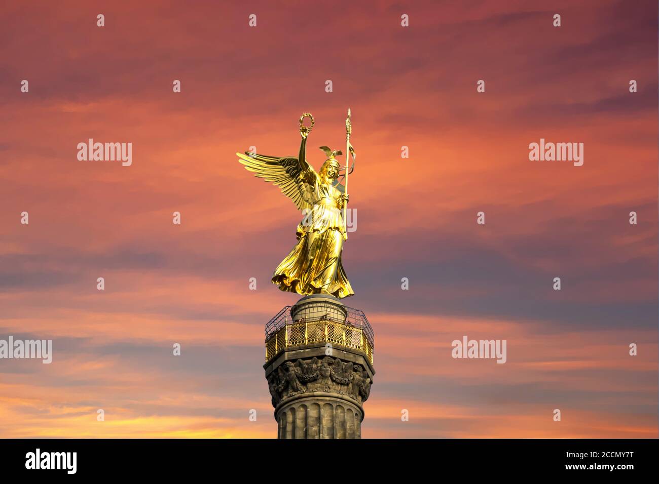Victory monument ( Siegessaeule ) in Berlin, Germany Stock Photo - Alamy