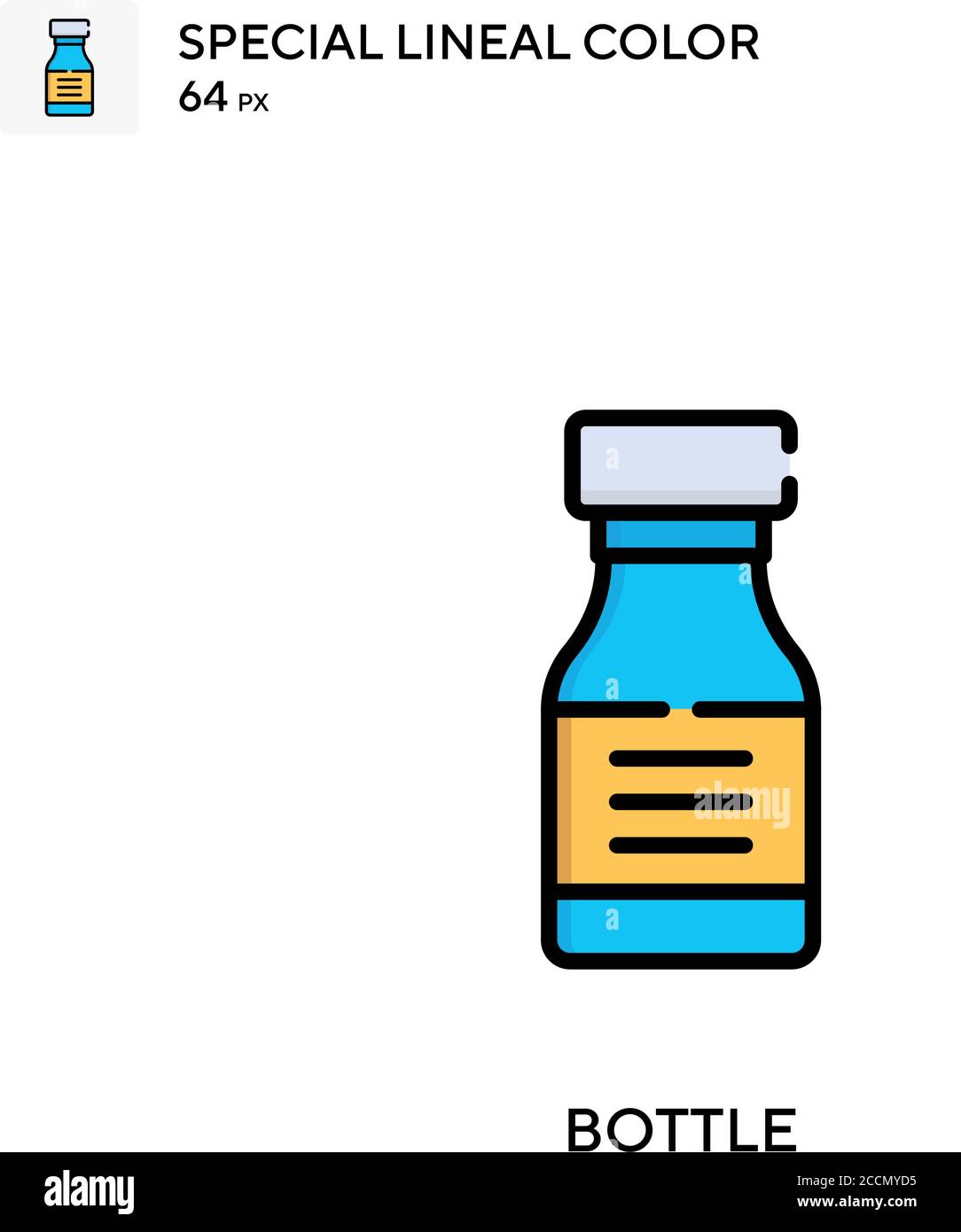 Bottle Special lineal color icon. Illustration symbol design template ...