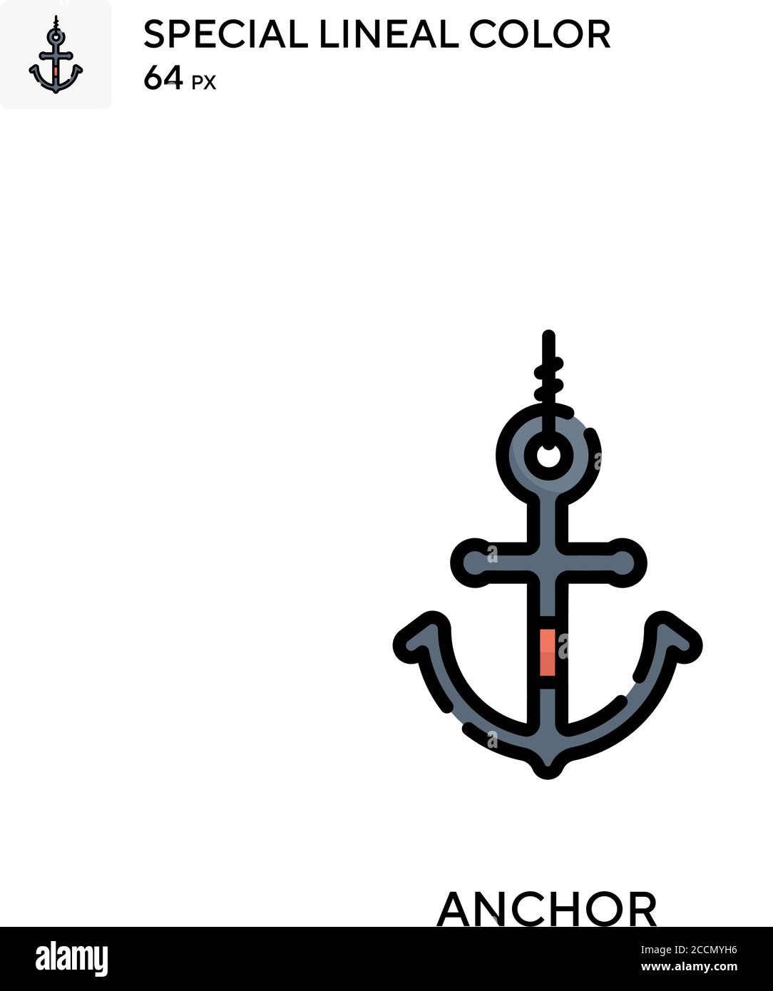 Anchor Special lineal color icon. Illustration symbol design template ...