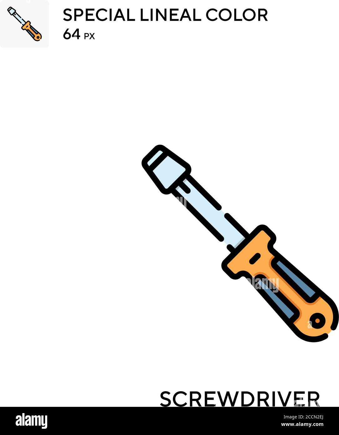 Screwdriver Special lineal color icon. Illustration symbol design ...