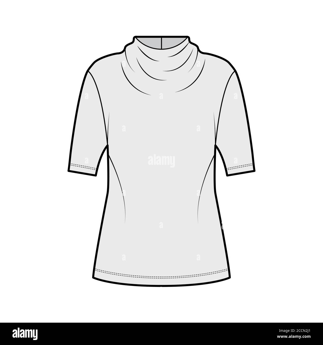 Oversized Short Sleeve T-shirt Fashion Flat Sketch, Fashion Template,  Technical Drawing, Vector CAD 