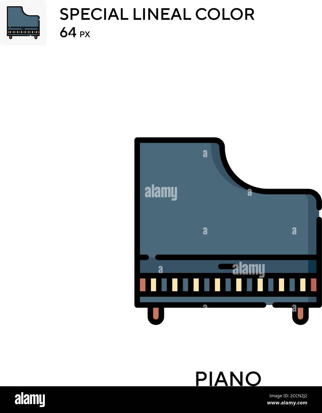 Piano Special lineal color icon. Illustration symbol design template ...