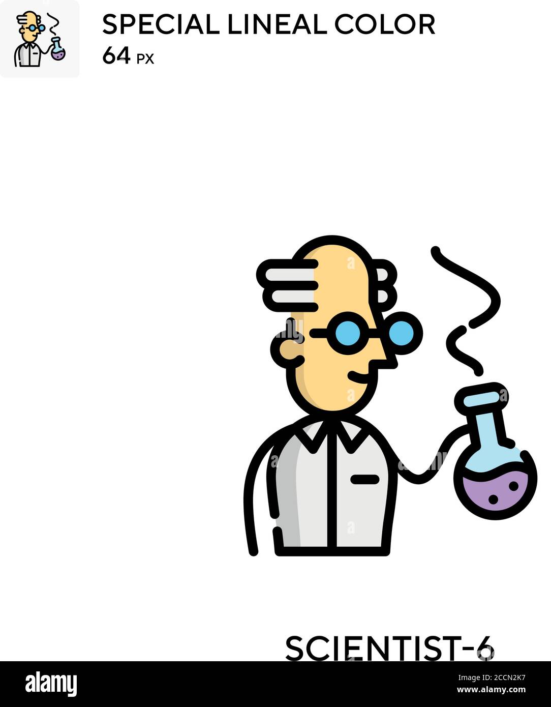 Scientist-6 Special lineal color icon. Illustration symbol design ...